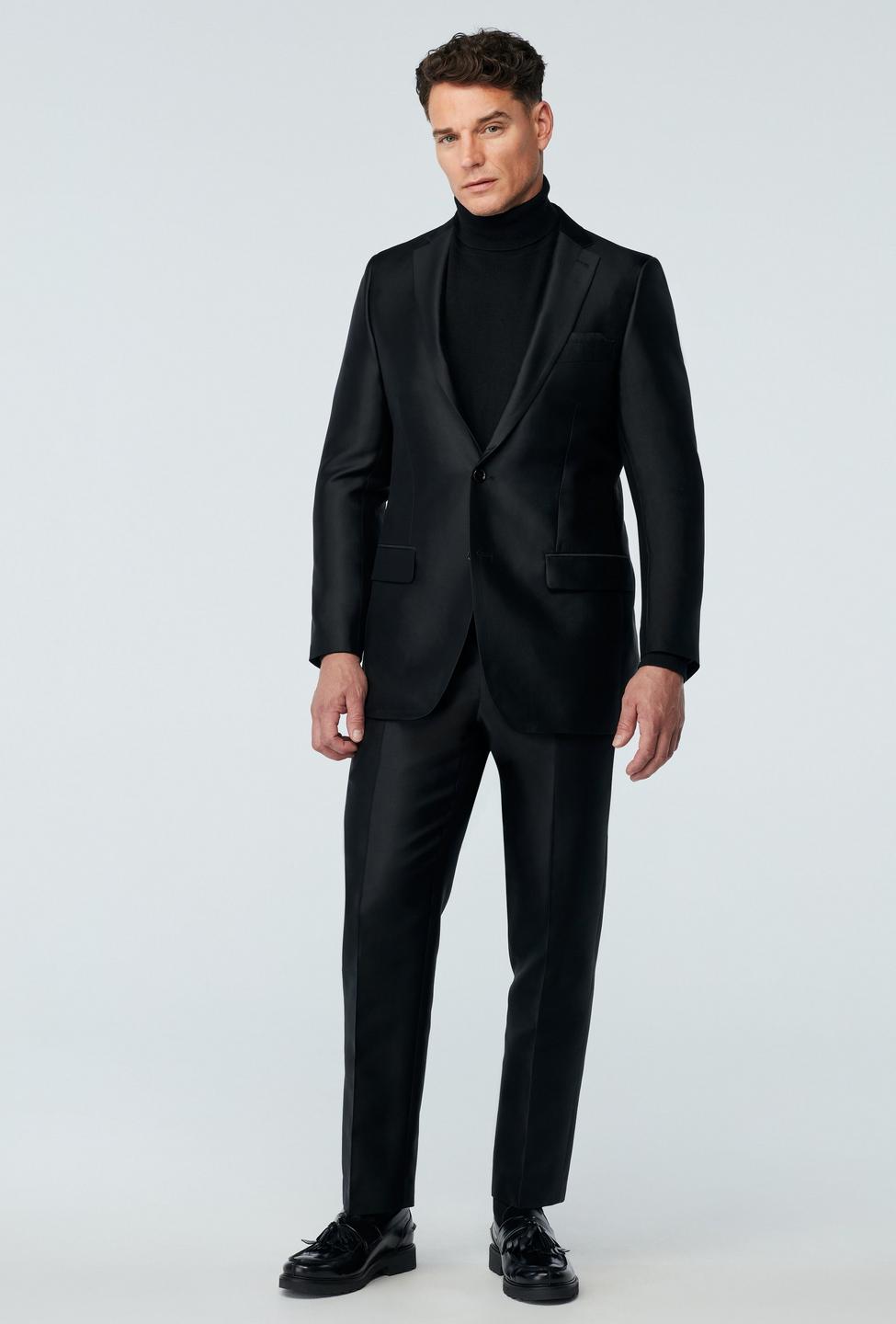 Hythe Silk Wool Black Suit