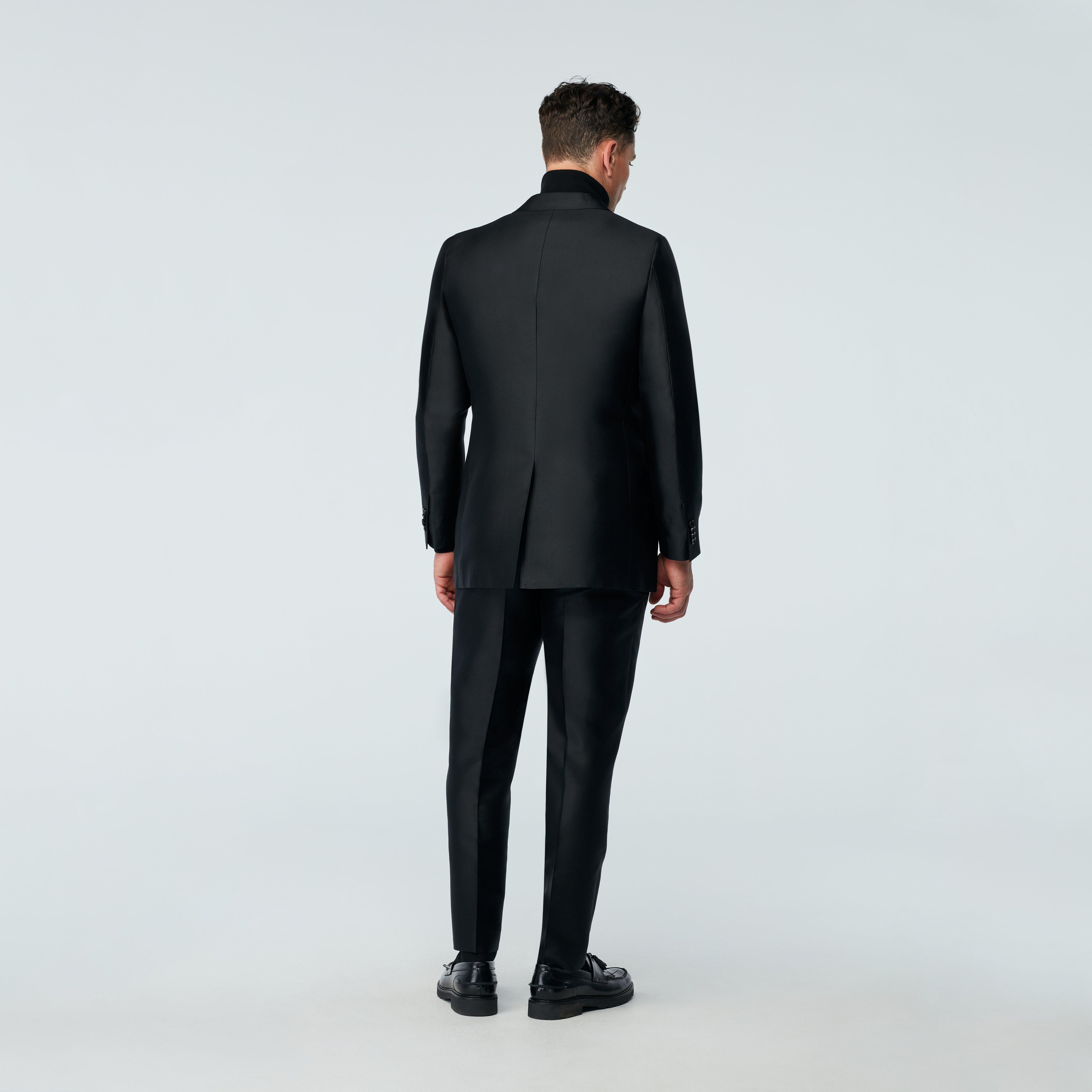 Hythe Silk Wool Black Suit