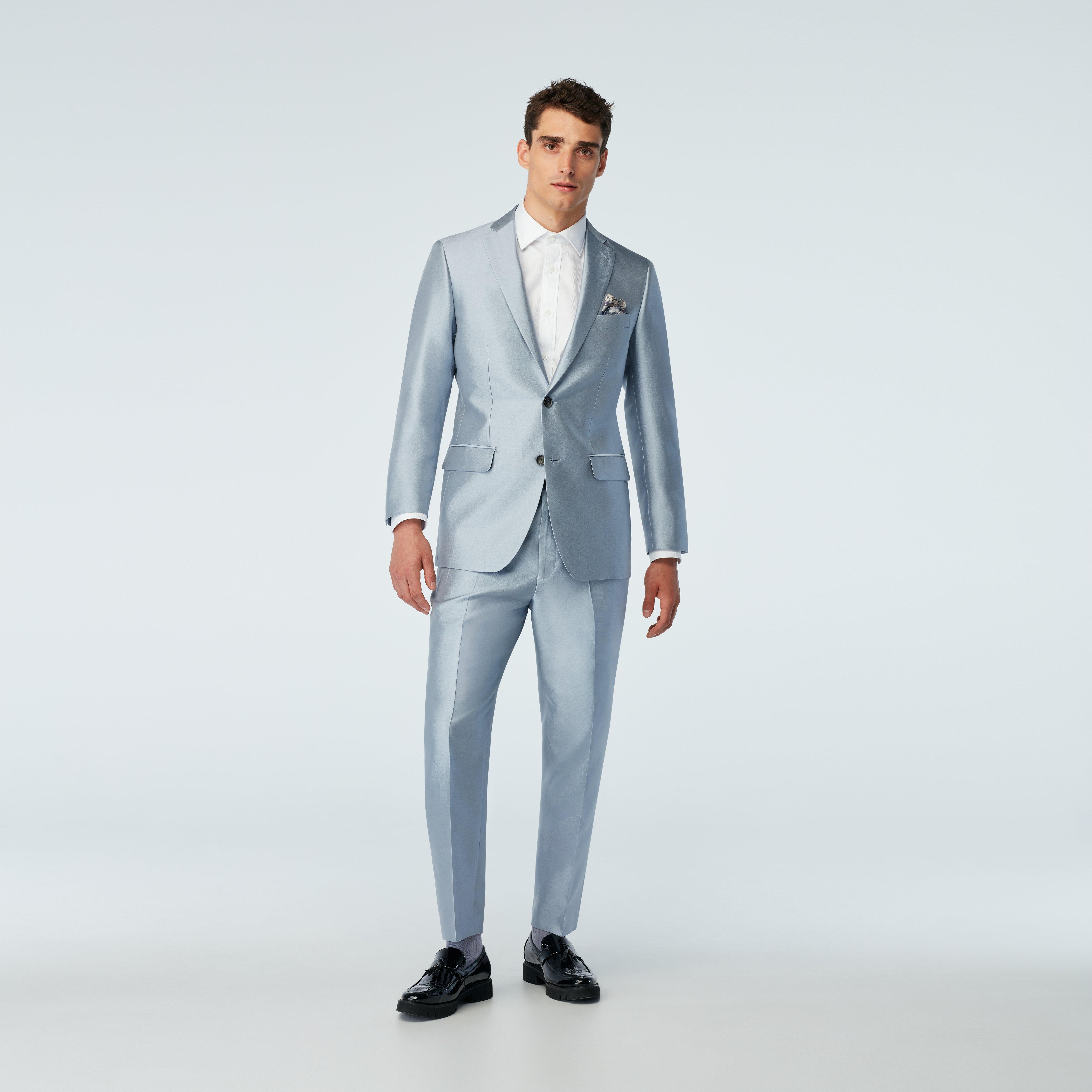 Men's Custom Suits - Hythe Silk Wool Gray Suit | INDOCHINO
