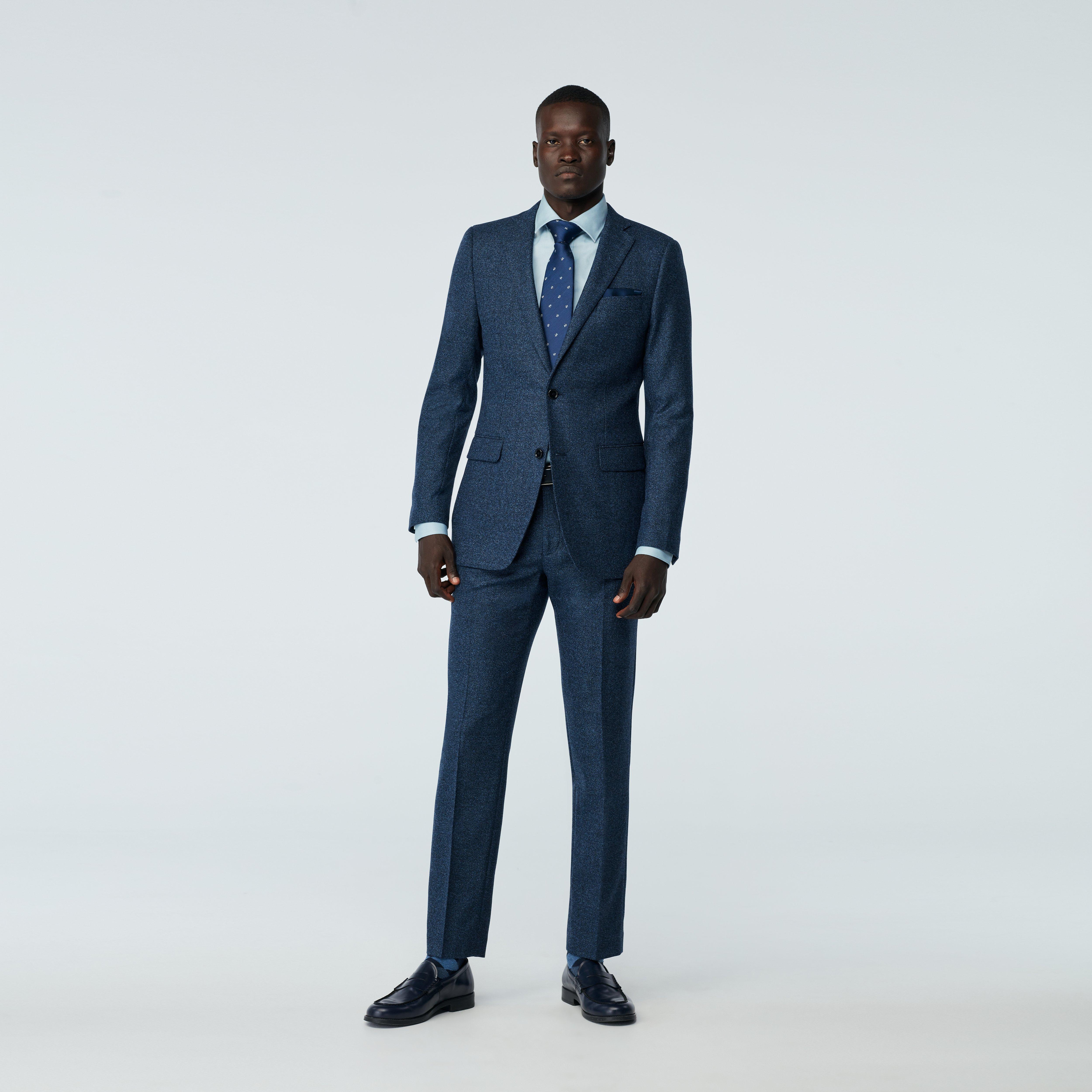 Newbridge Tweed Wool Stretch Blue Blazer