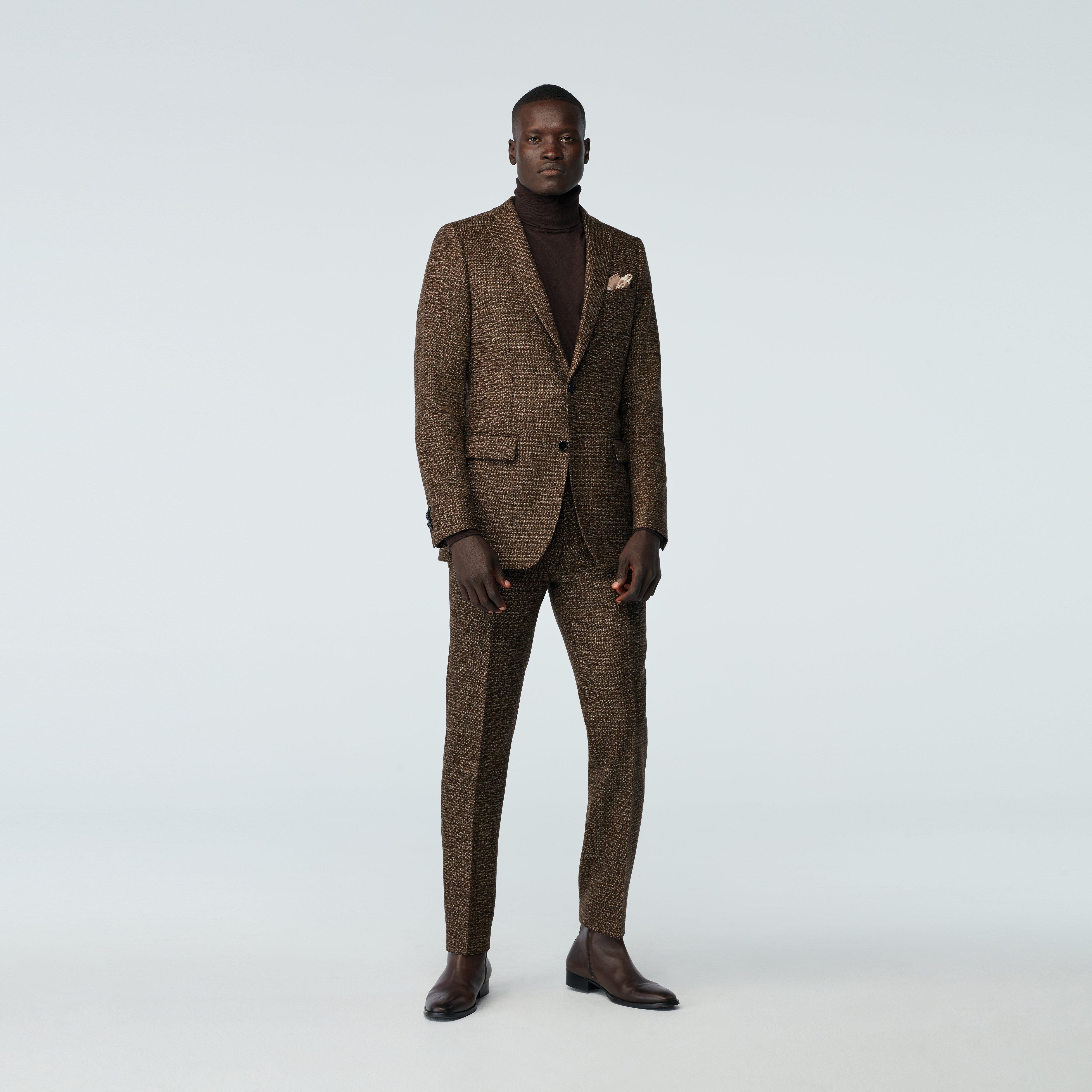 Newbridge Tweed Wool Stretch Light Brown Suit