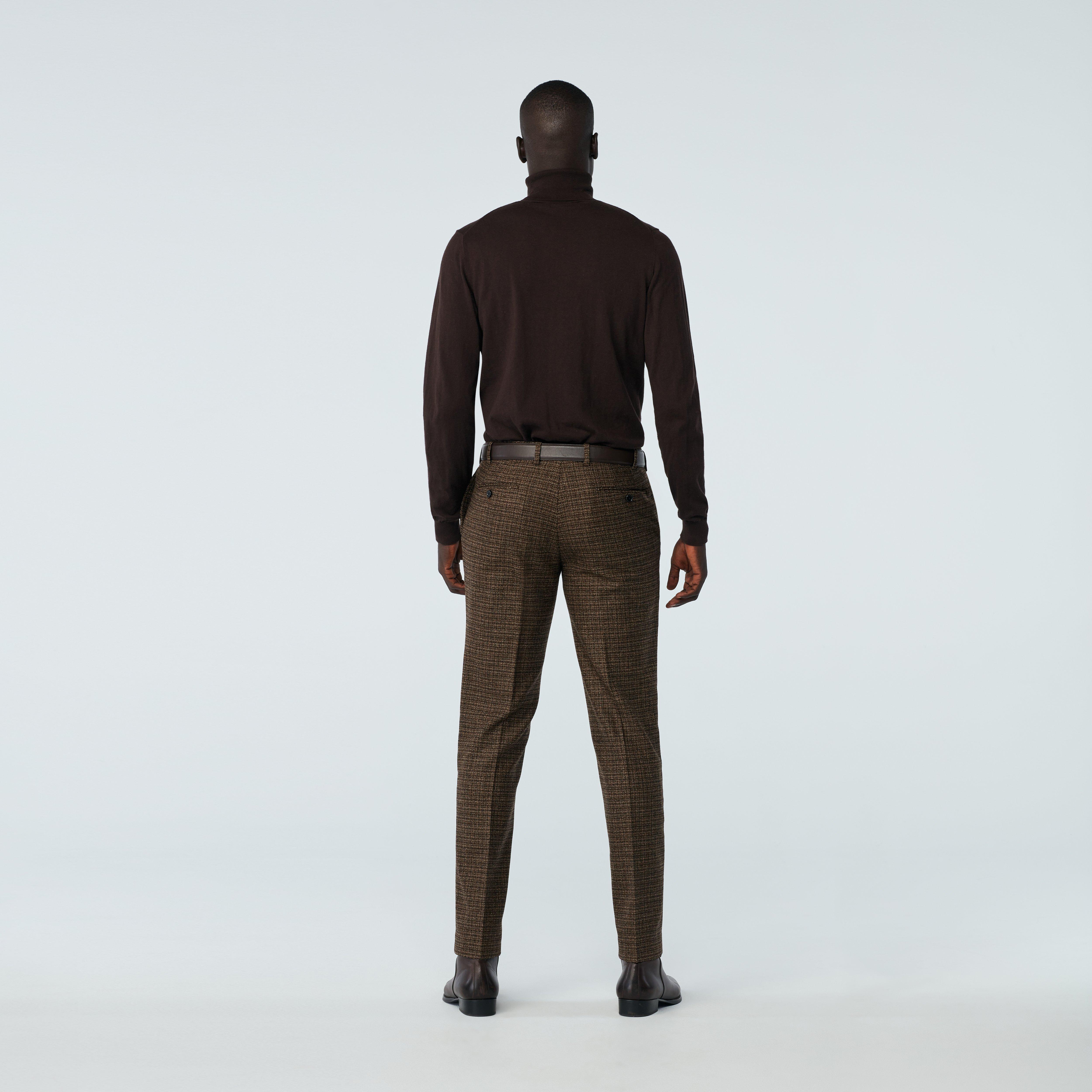 Newbridge Tweed Wool Stretch Light Brown Pants