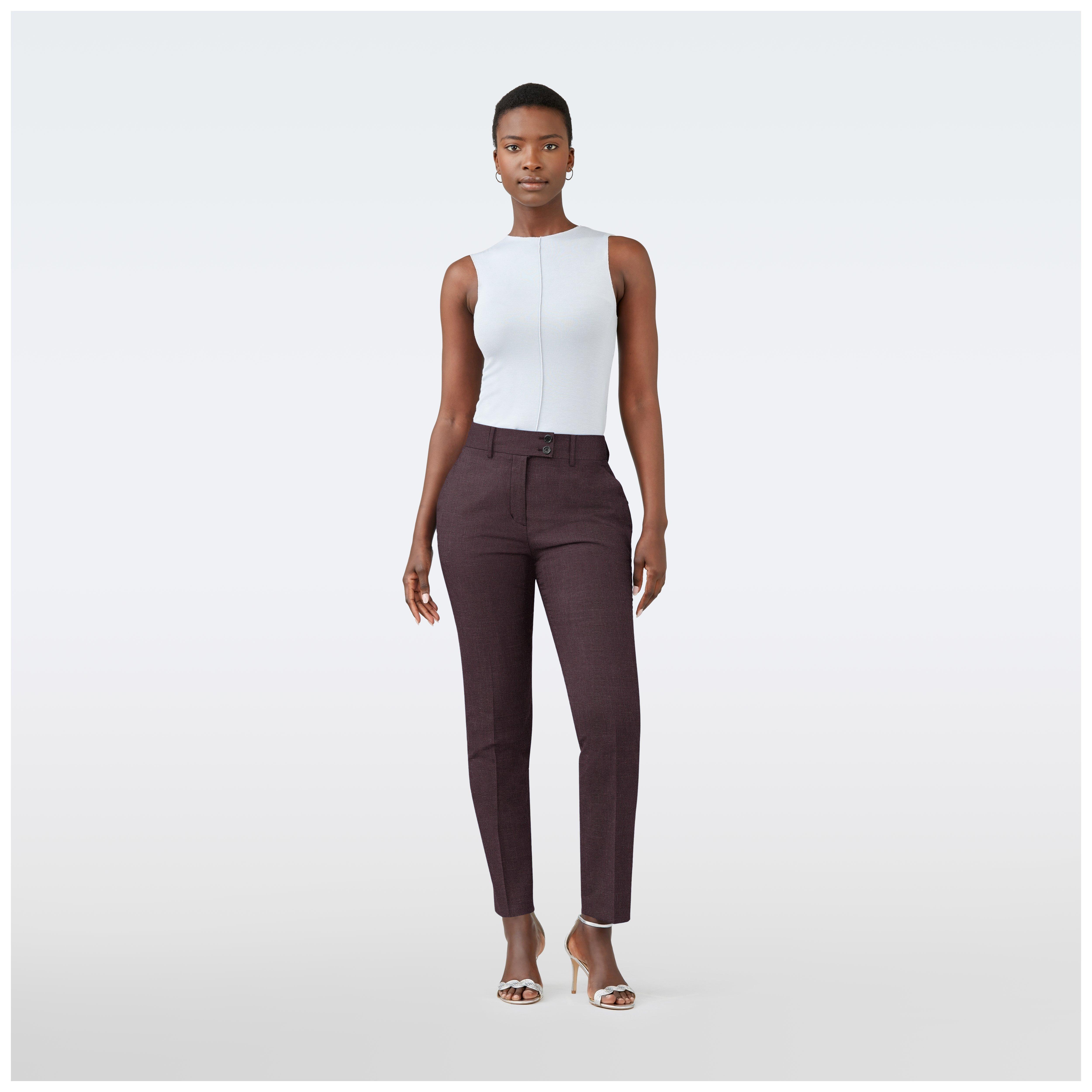 Custom Pants Made For You Jackfield Burgundy Pants Women INDOCHINO