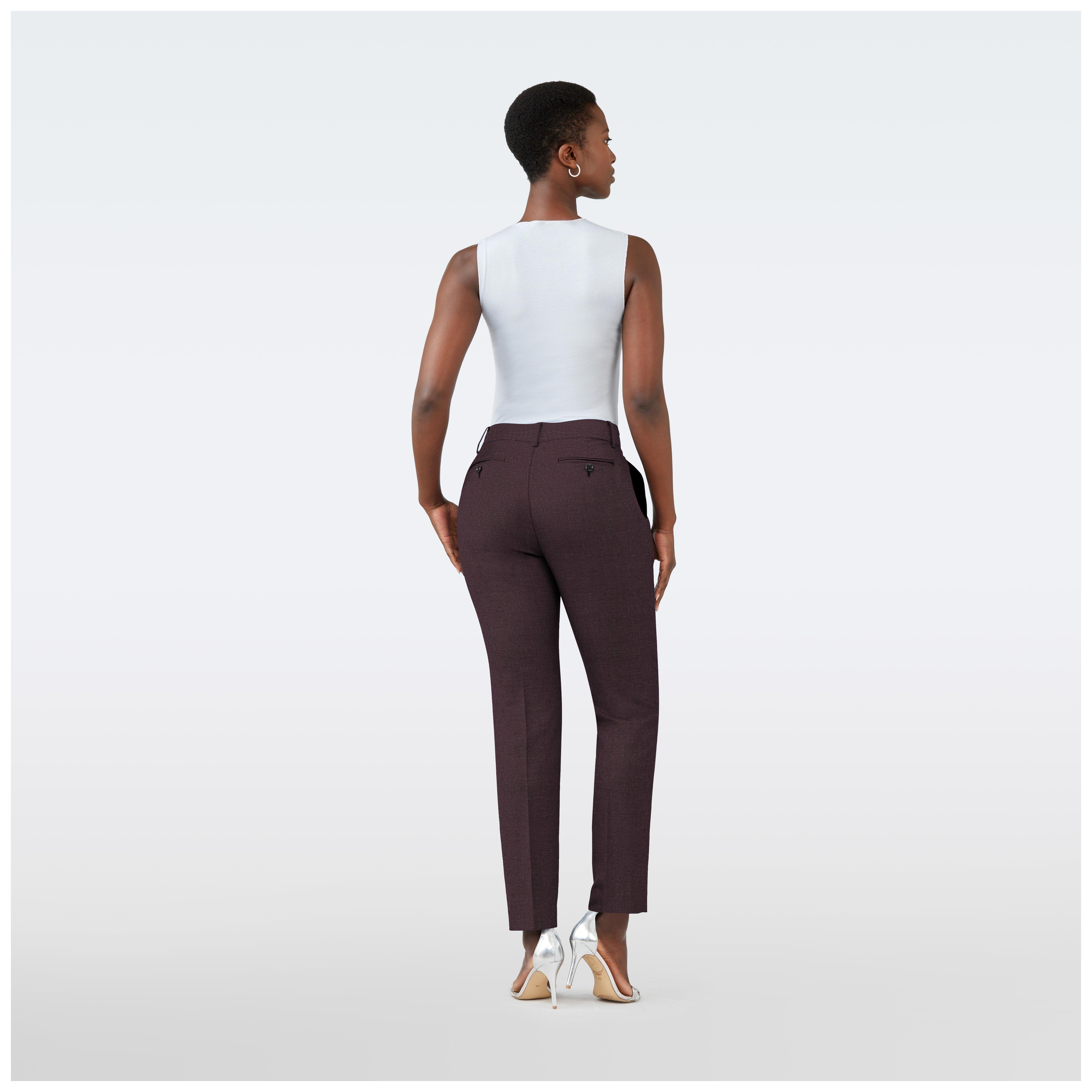 Product thumbnail 2 Burgundy pants women - Jackfield Solid Design from Indochino Collection