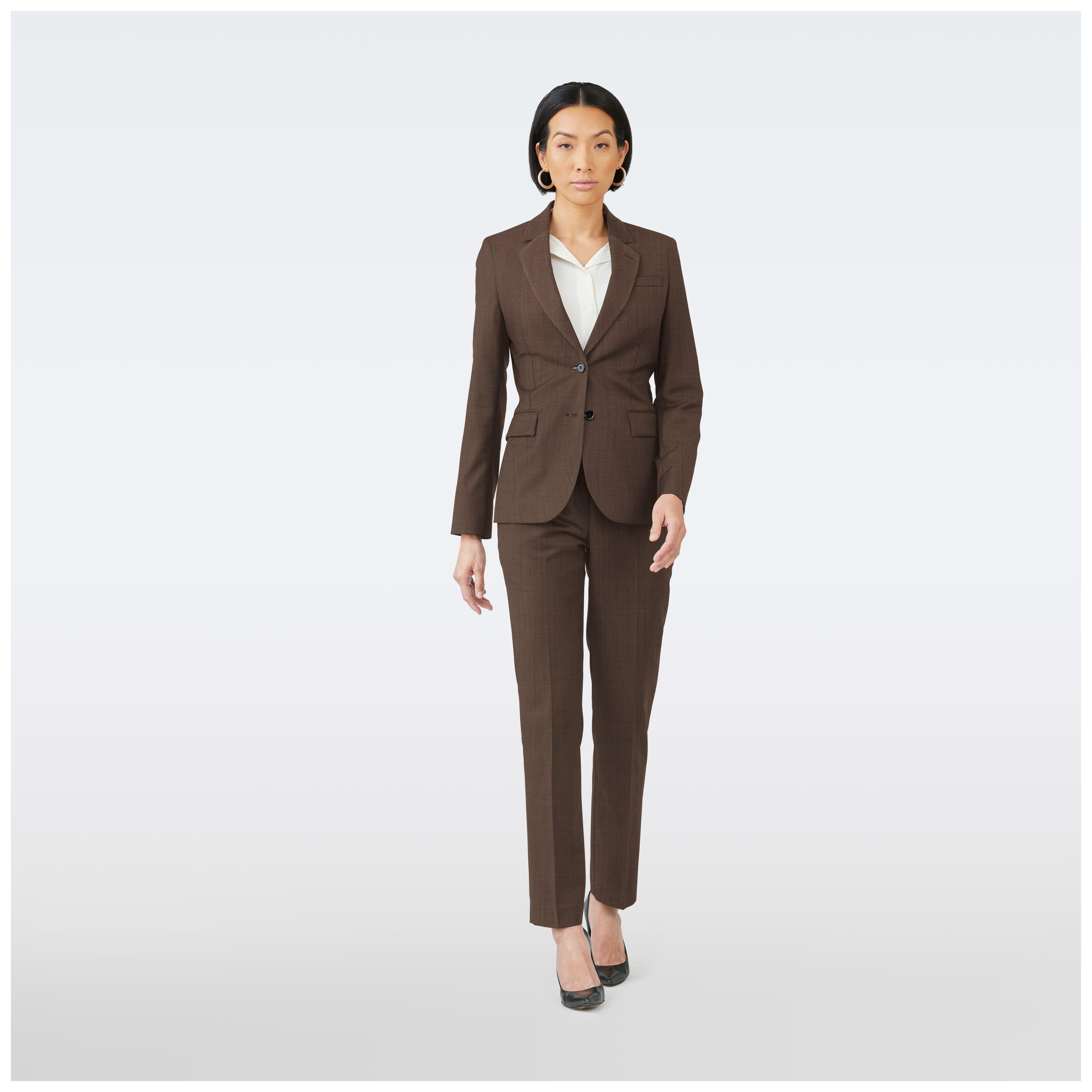 Brown blazer women - Milano Solid Design from Italian Indochino Collection