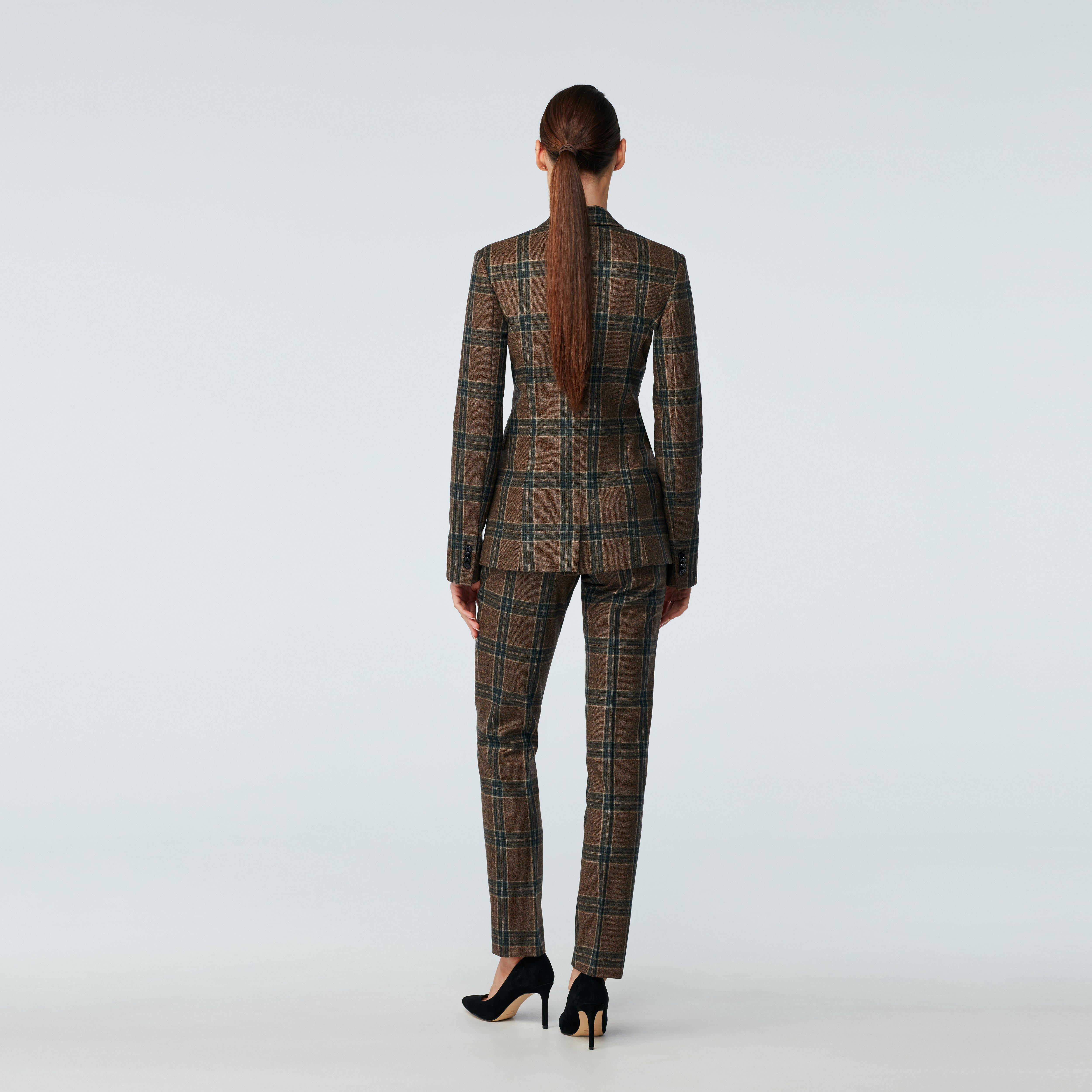 Product thumbnail 2 Brown suit women - Molveno Checked Design from Italian Indochino Collection