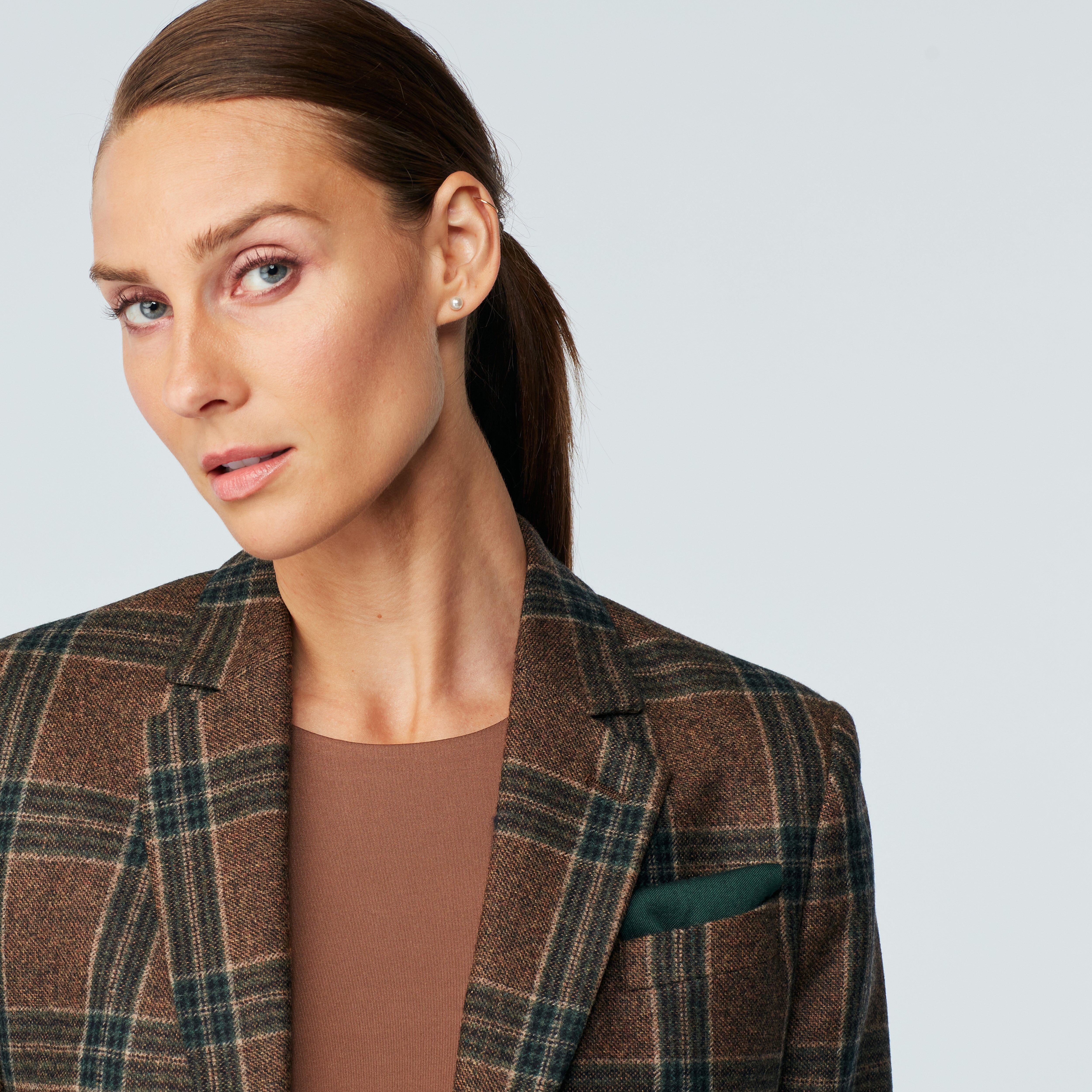 Product thumbnail 4 Brown blazer women - Molveno Checked Design from Italian Indochino Collection