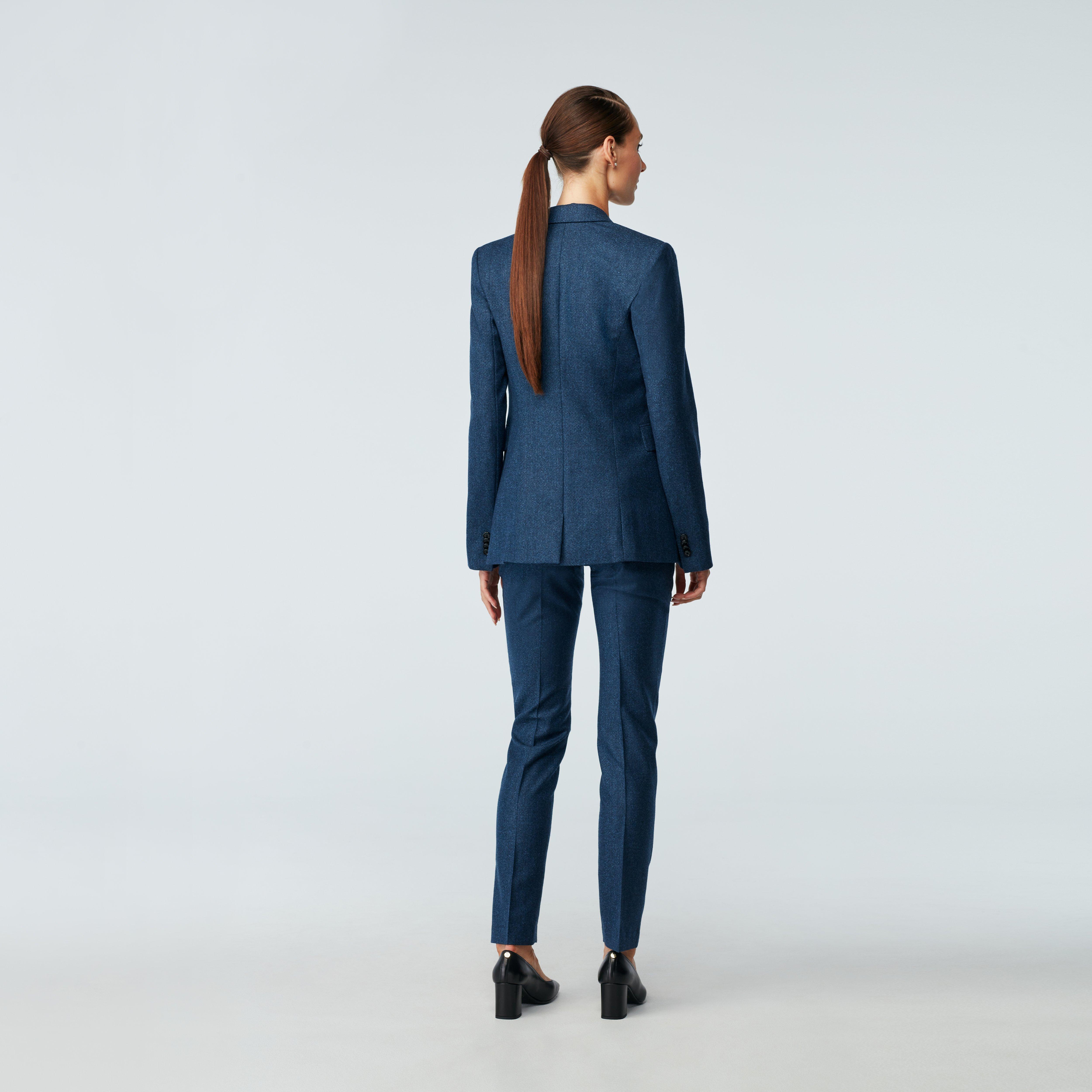 Product thumbnail 2 Blue suit women - Monterosso Solid Design from Italian Indochino Collection