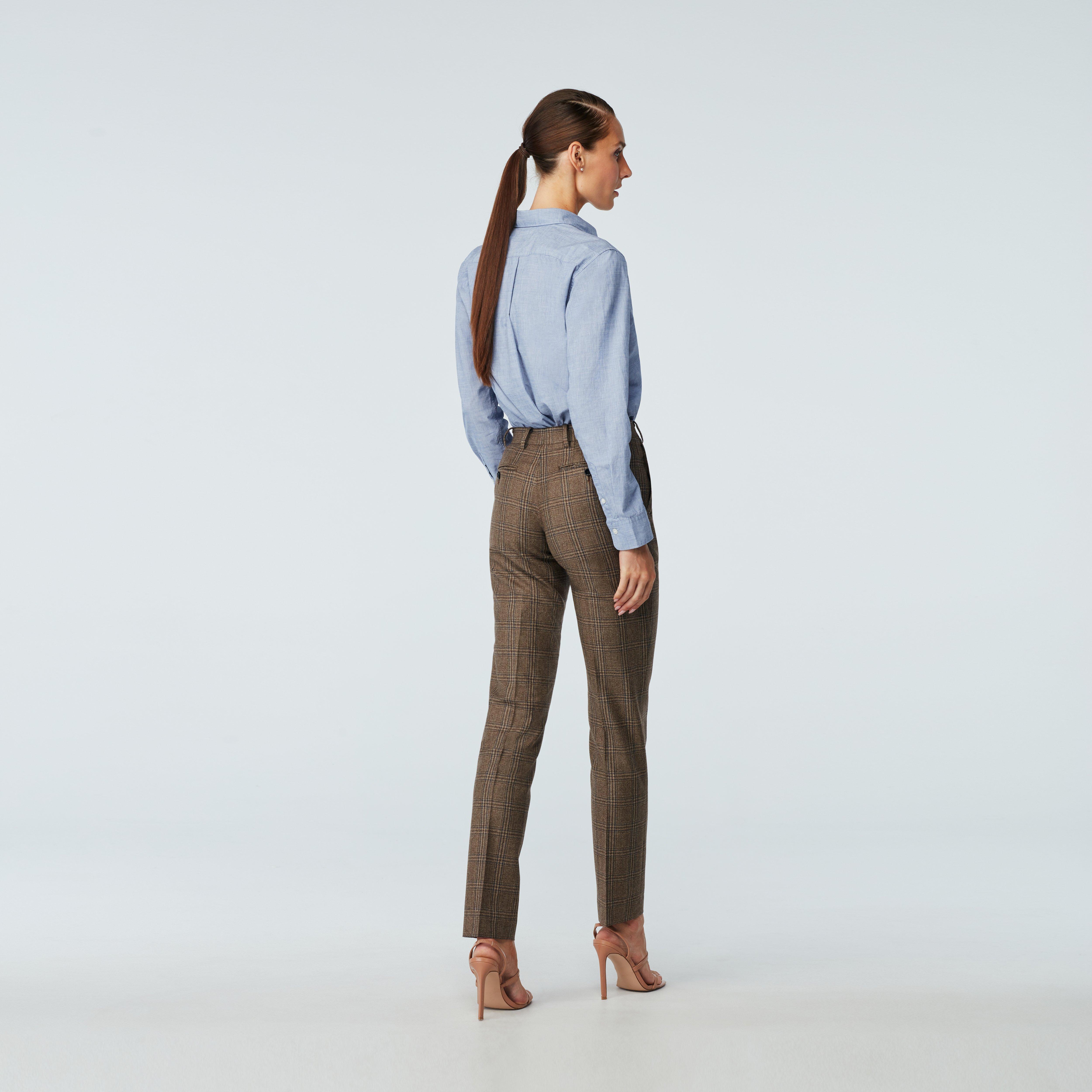 Product thumbnail 2 Brown pants women - Monterosso Solid Design from Italian Indochino Collection