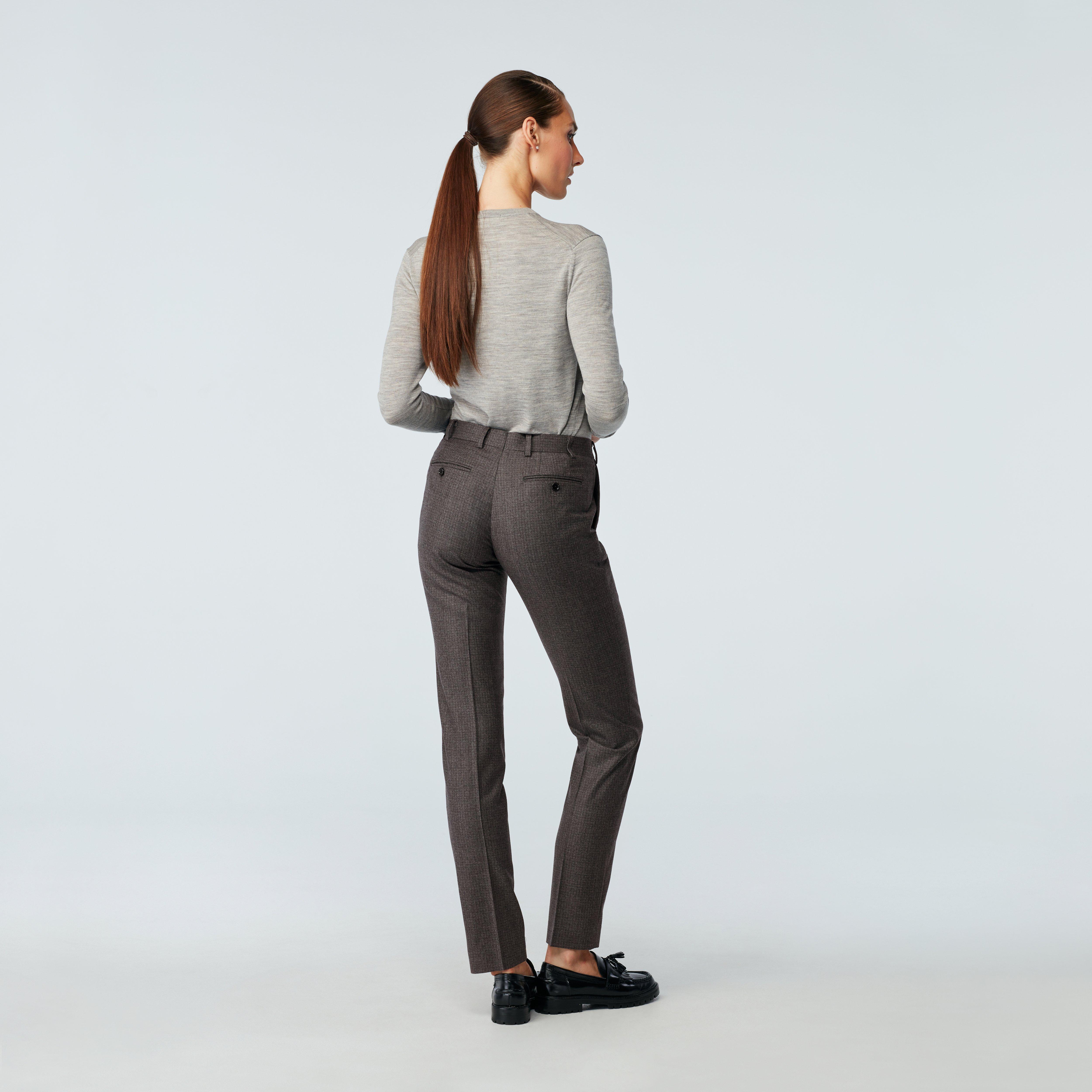 Product thumbnail 2 Brown pants women - Motta Solid Design from Italian Indochino Collection