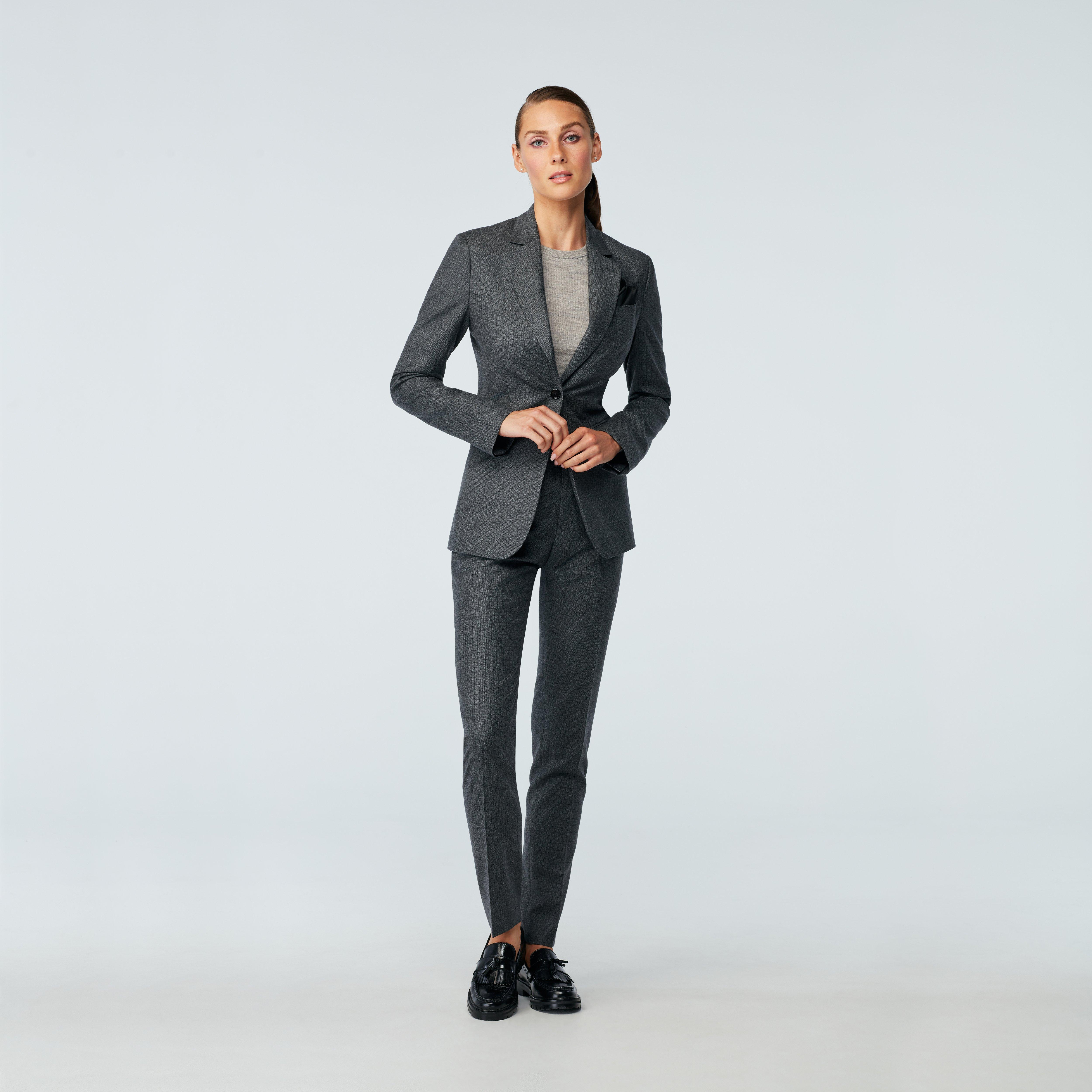 Gray suit women - Motta Solid Design from Italian Indochino Collection