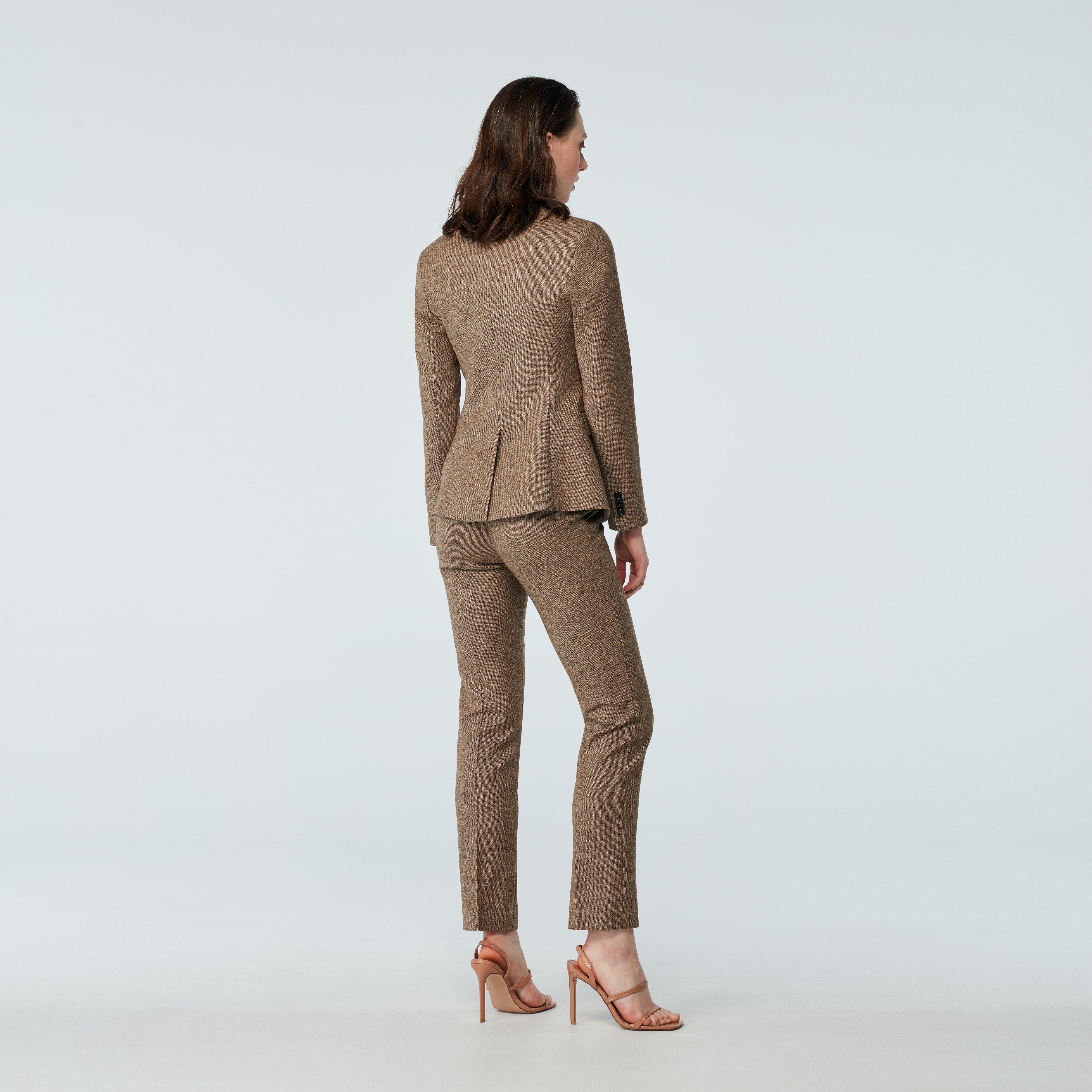 Product thumbnail 2 Brown suit women - Beckenham Solid Design from british Indochino Collection