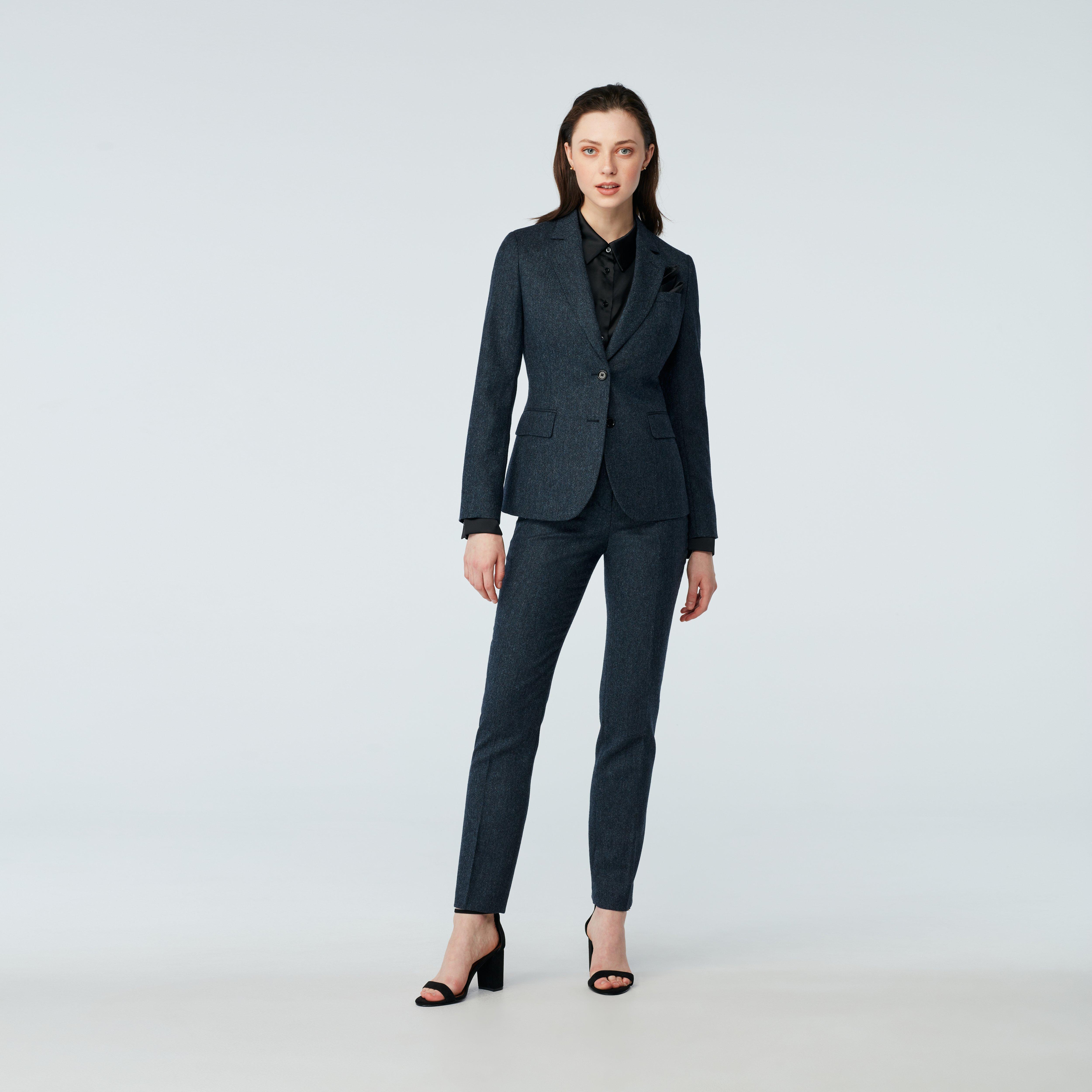 Navy suit women - Beckenham Solid Design from british Indochino Collection