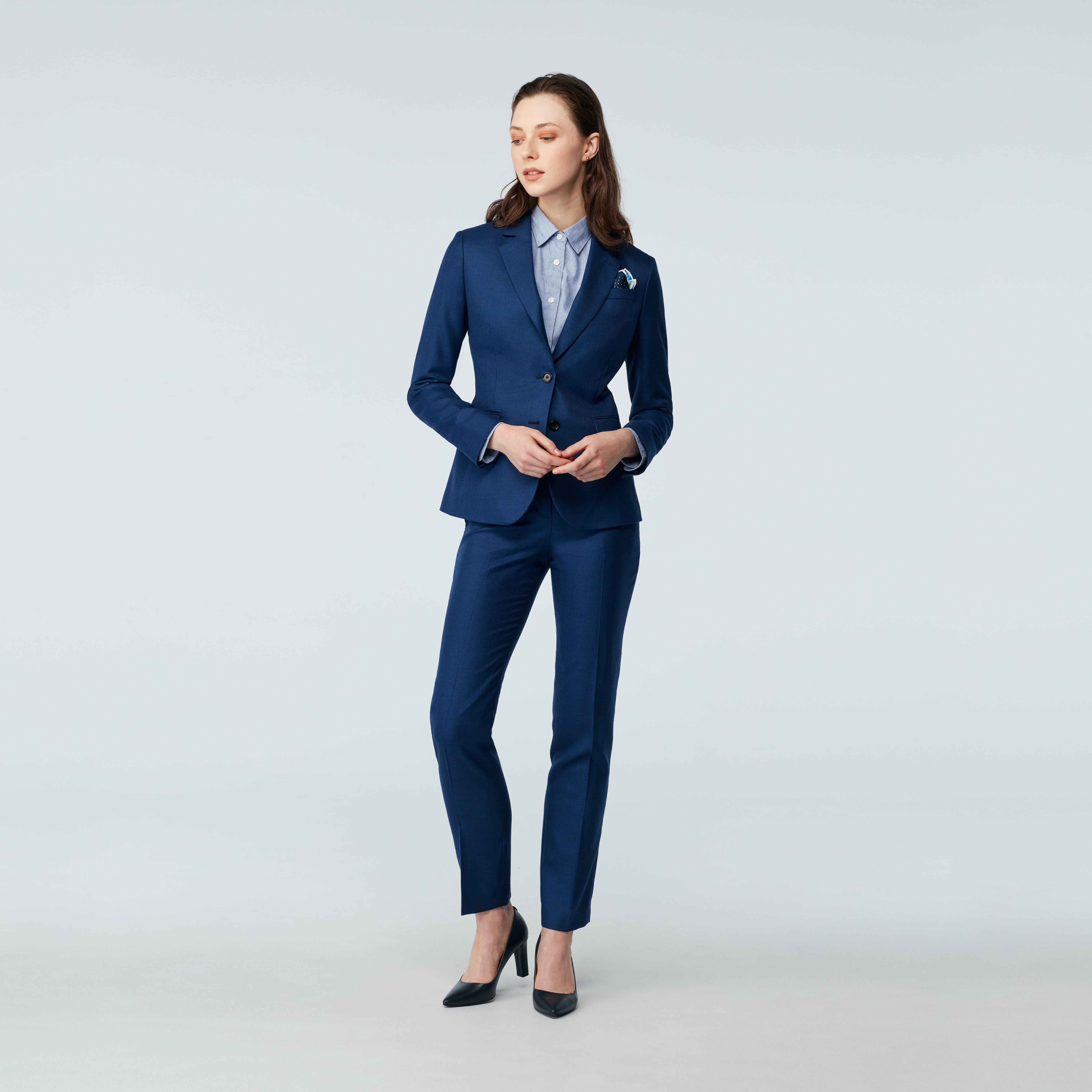 navy blue blazer dress women MARC JACOBS Size 8 Blue Plaid Silk Long Maxi Double Strap Dress – Sui  Generis Designer Consignment main image 0