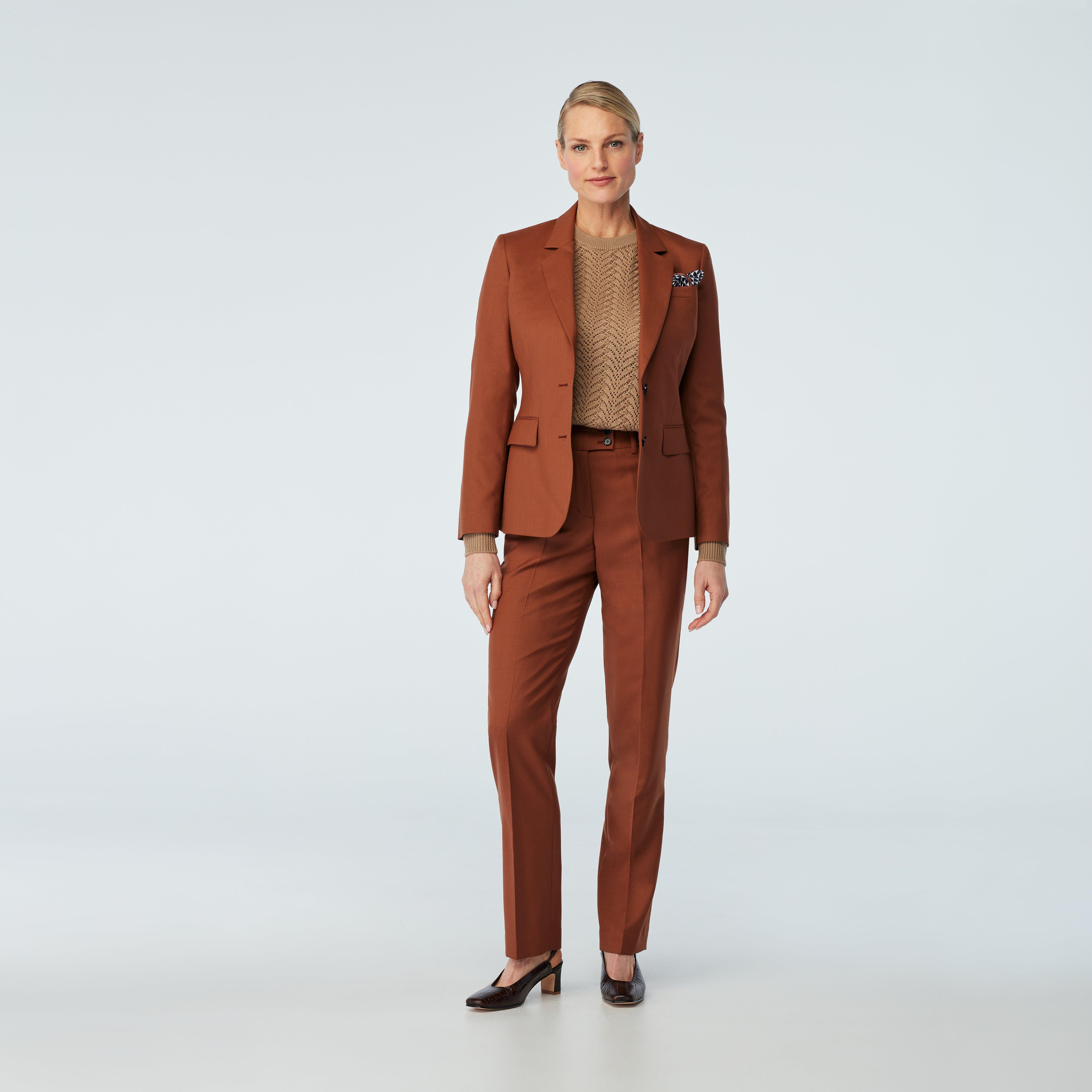 Brown suit women - Harrogate Solid Design from Luxury Indochino Collection