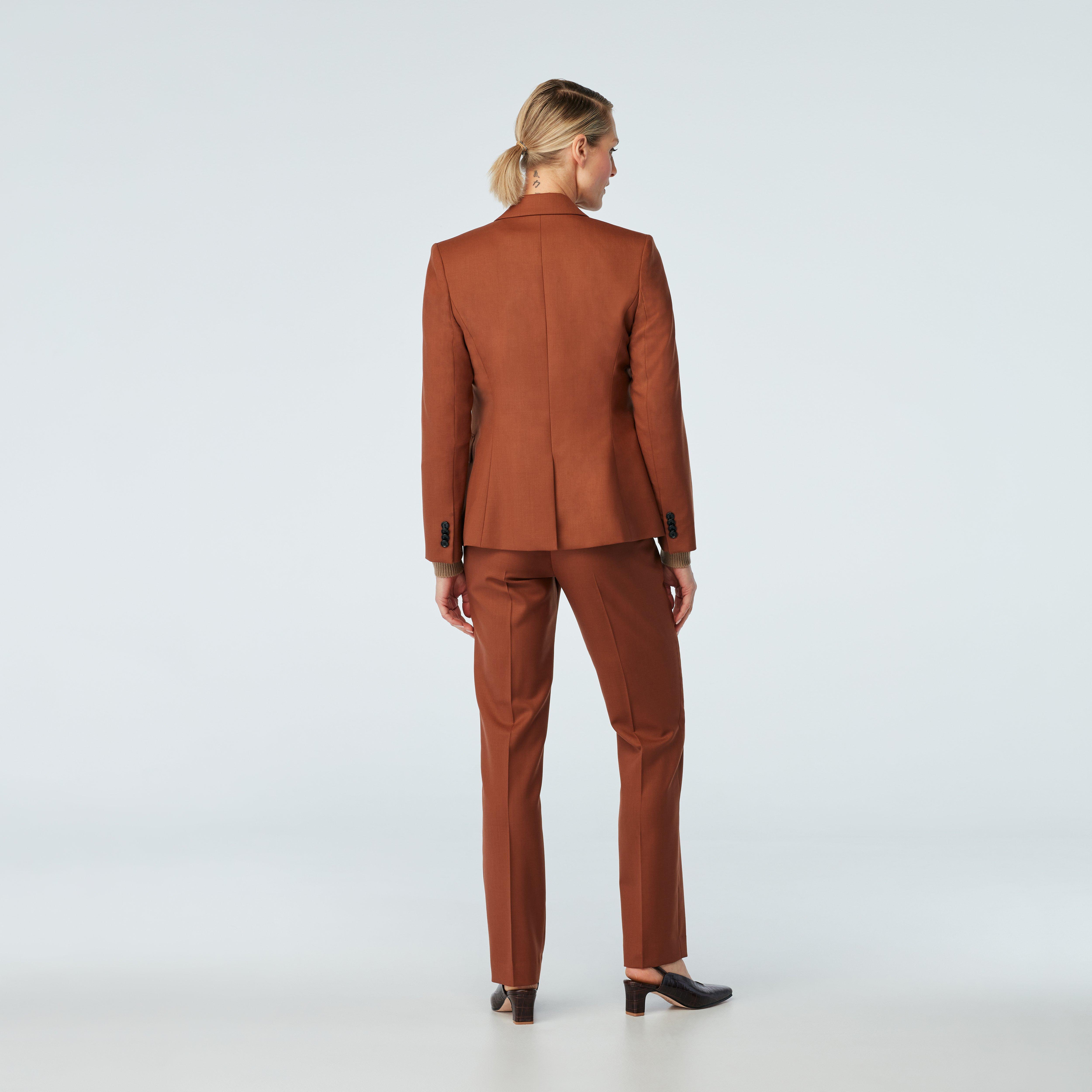 Product thumbnail 2 Brown suit women - Harrogate Solid Design from Luxury Indochino Collection