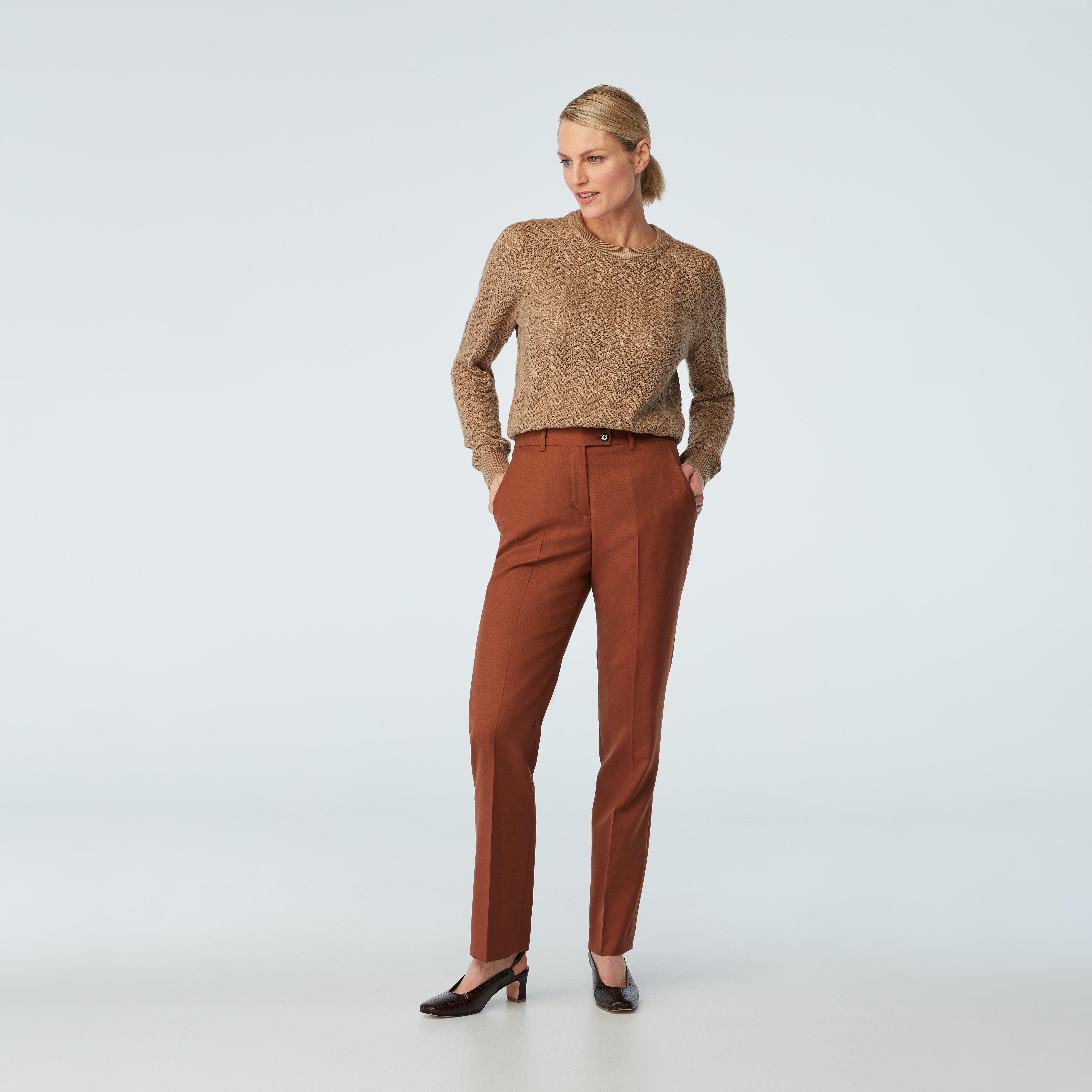 Brown pants women - Harrogate Solid Design from Luxury Indochino Collection