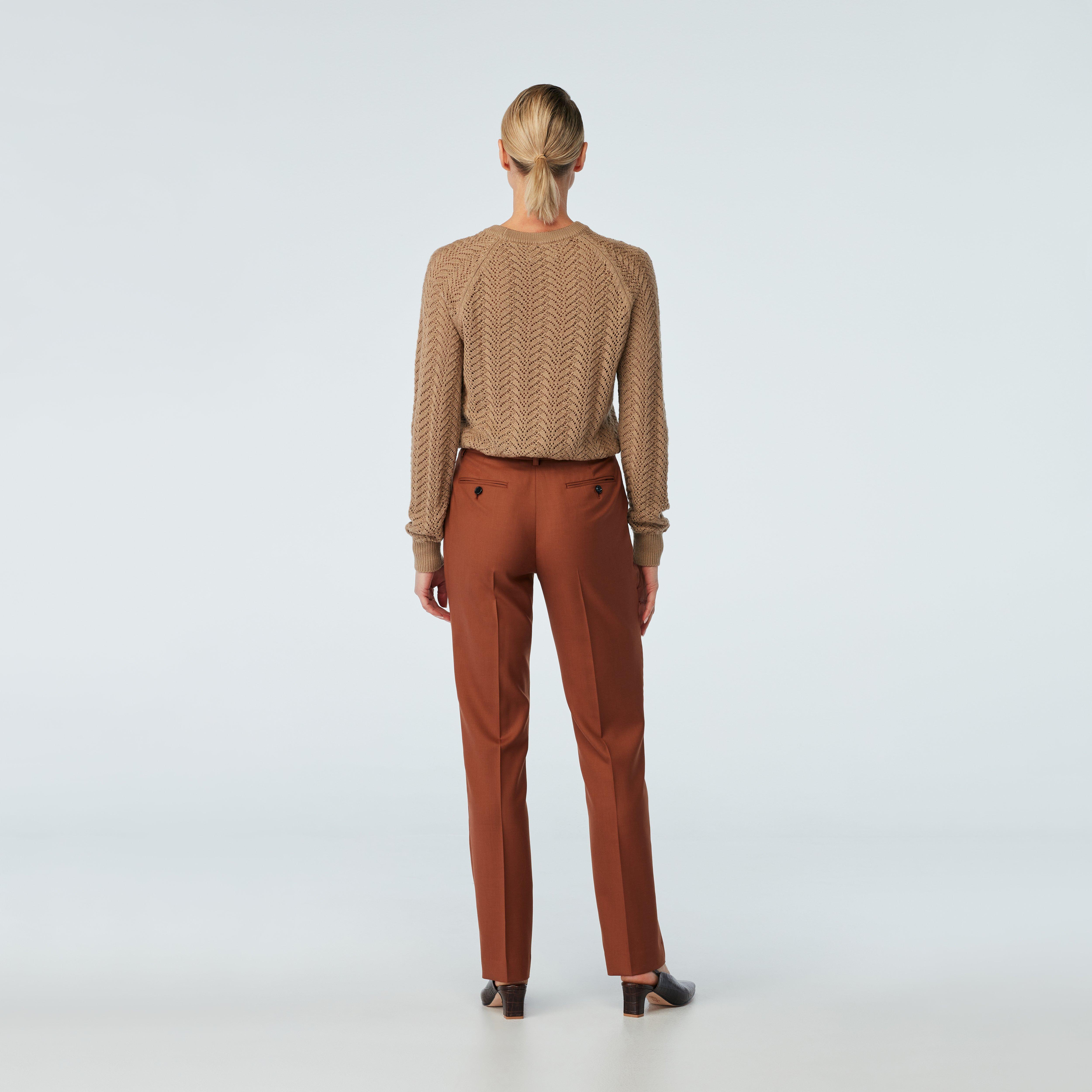 Product thumbnail 2 Brown pants women - Harrogate Solid Design from Luxury Indochino Collection