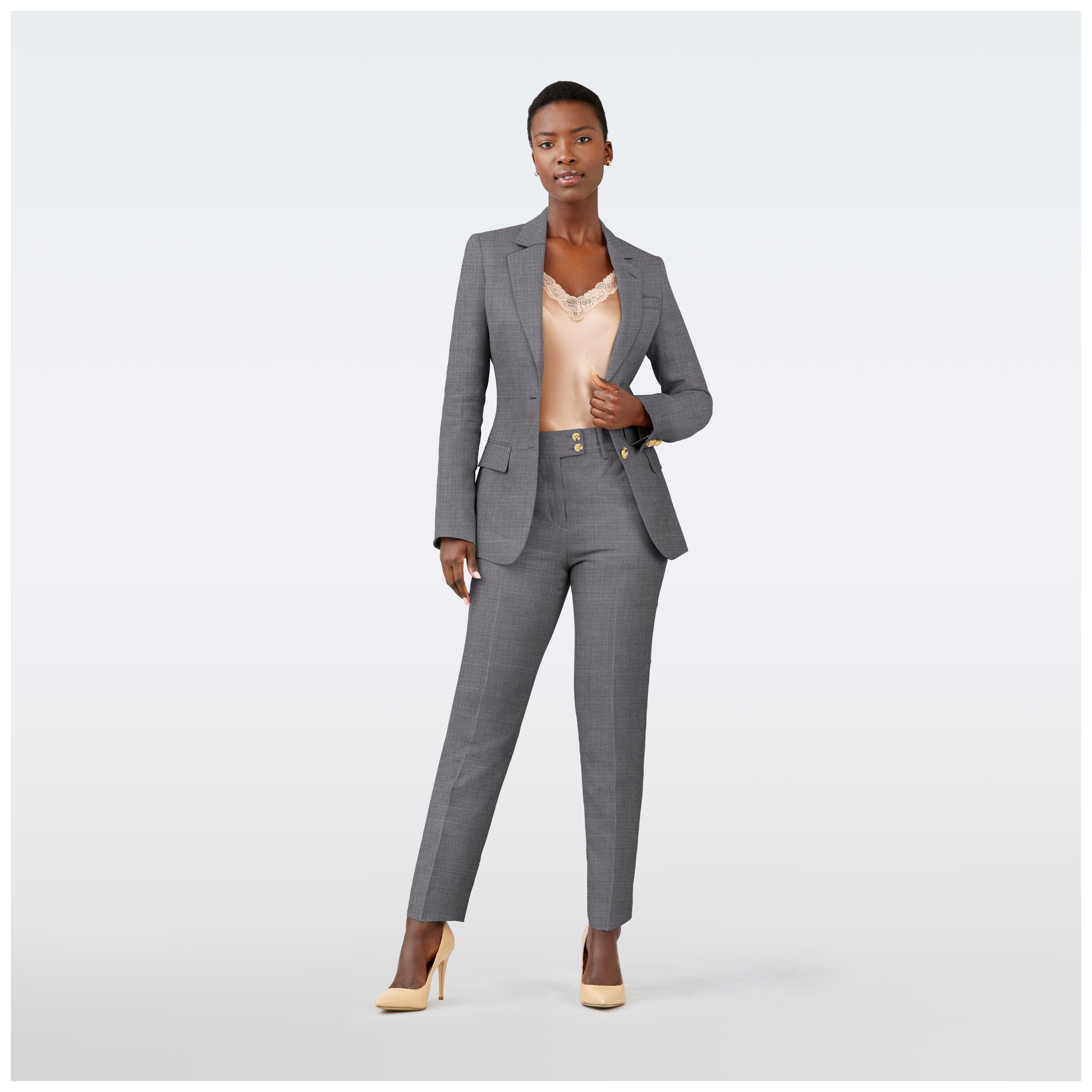 Gray blazer women - Newborough Solid Design from Fall / Winter Indochino Collection