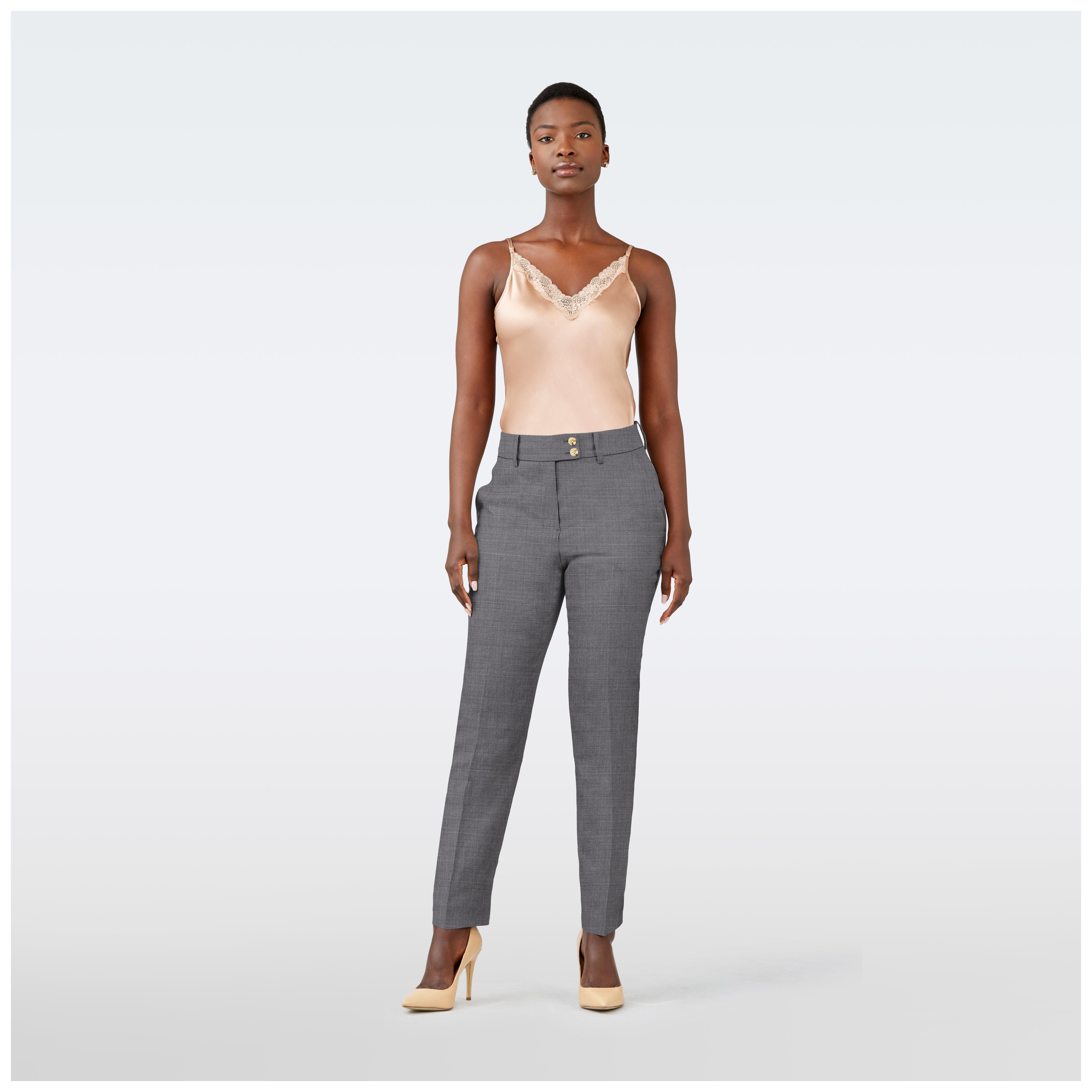 Gray pants women - Newborough Solid Design from Premium Indochino Collection