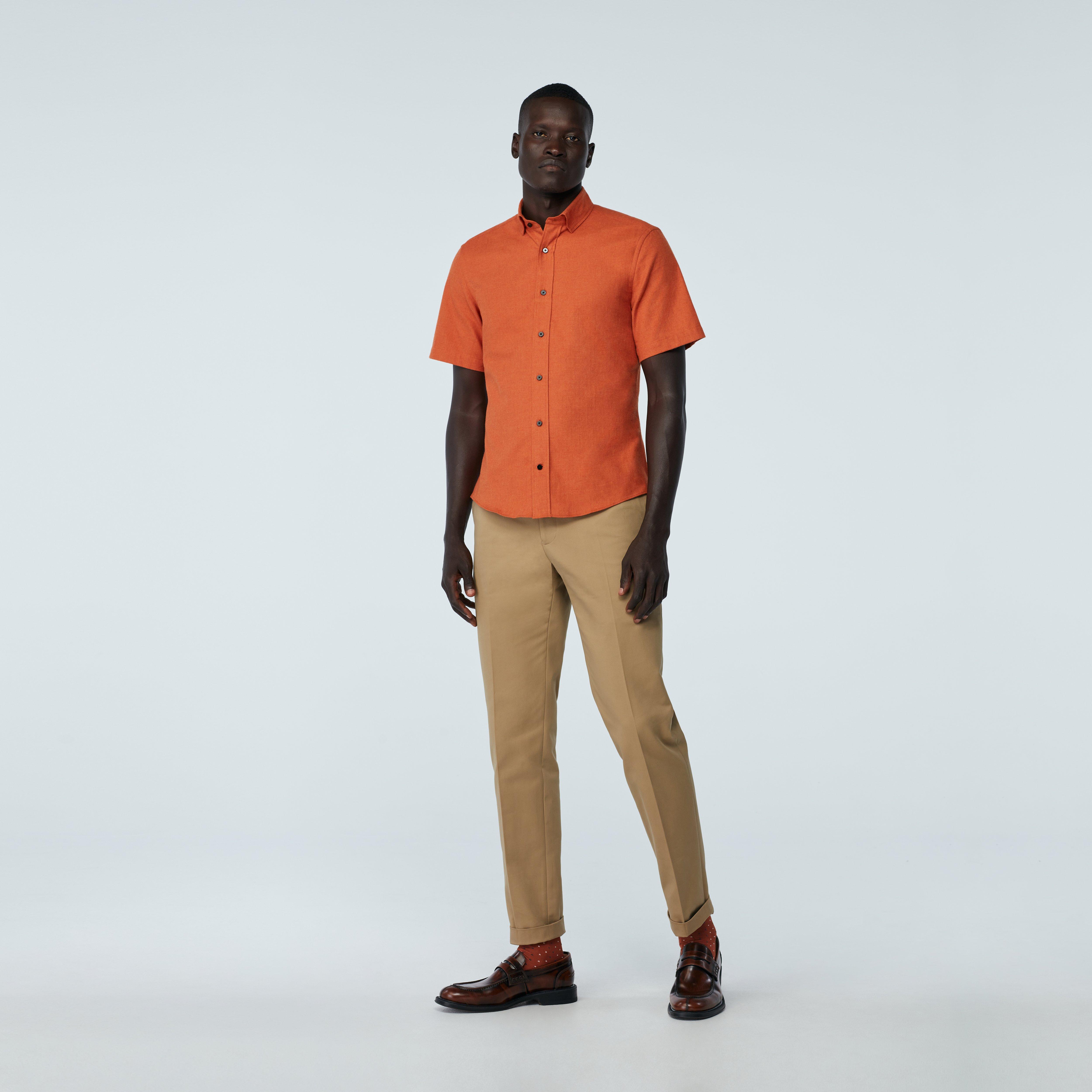 Khaki Pants Orange Shirt Brown Pants Louis Philippe Orange Shirt