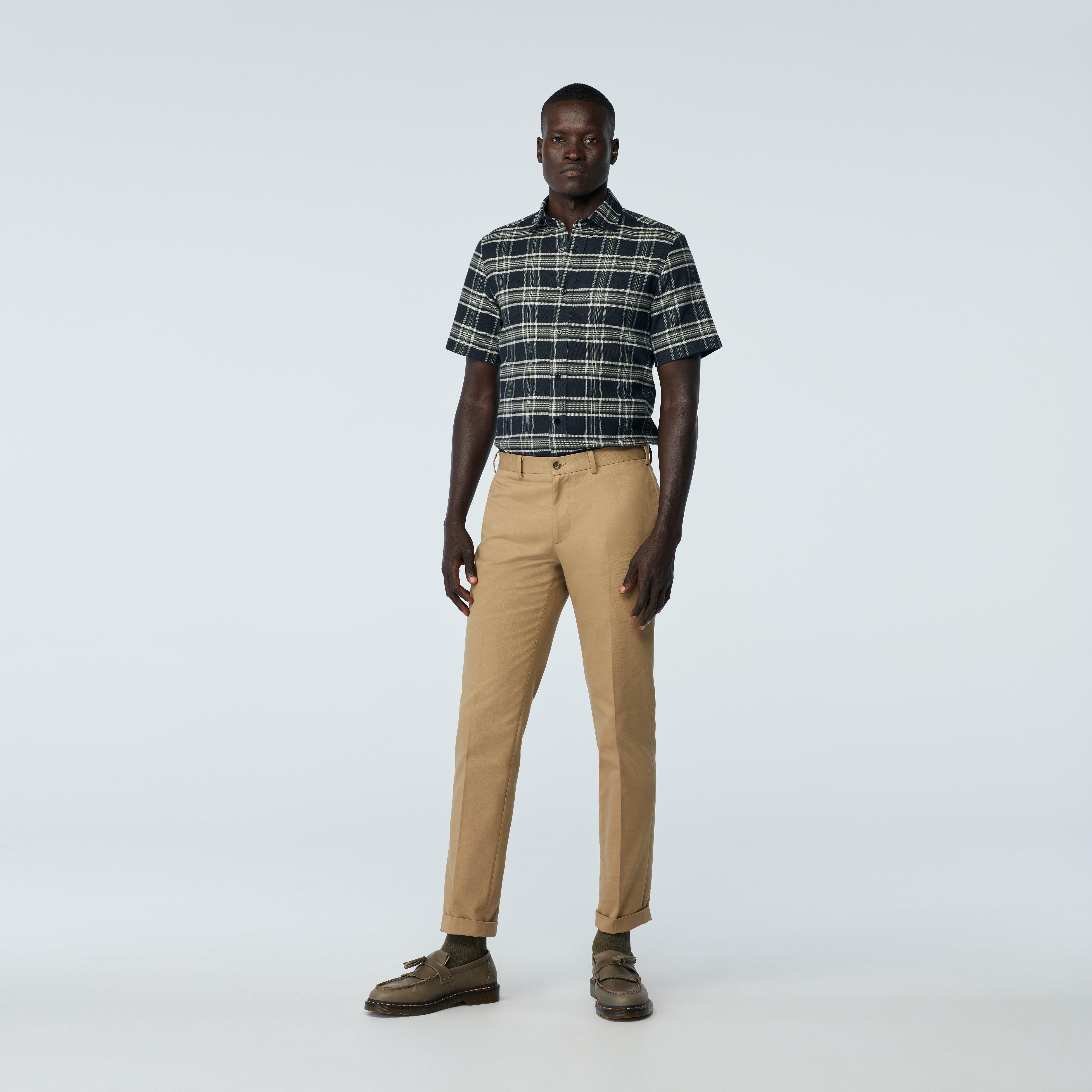 green plaid dress shirt Indochino Men's Custom Netham Brushed Hunter Casual green flannel shirt