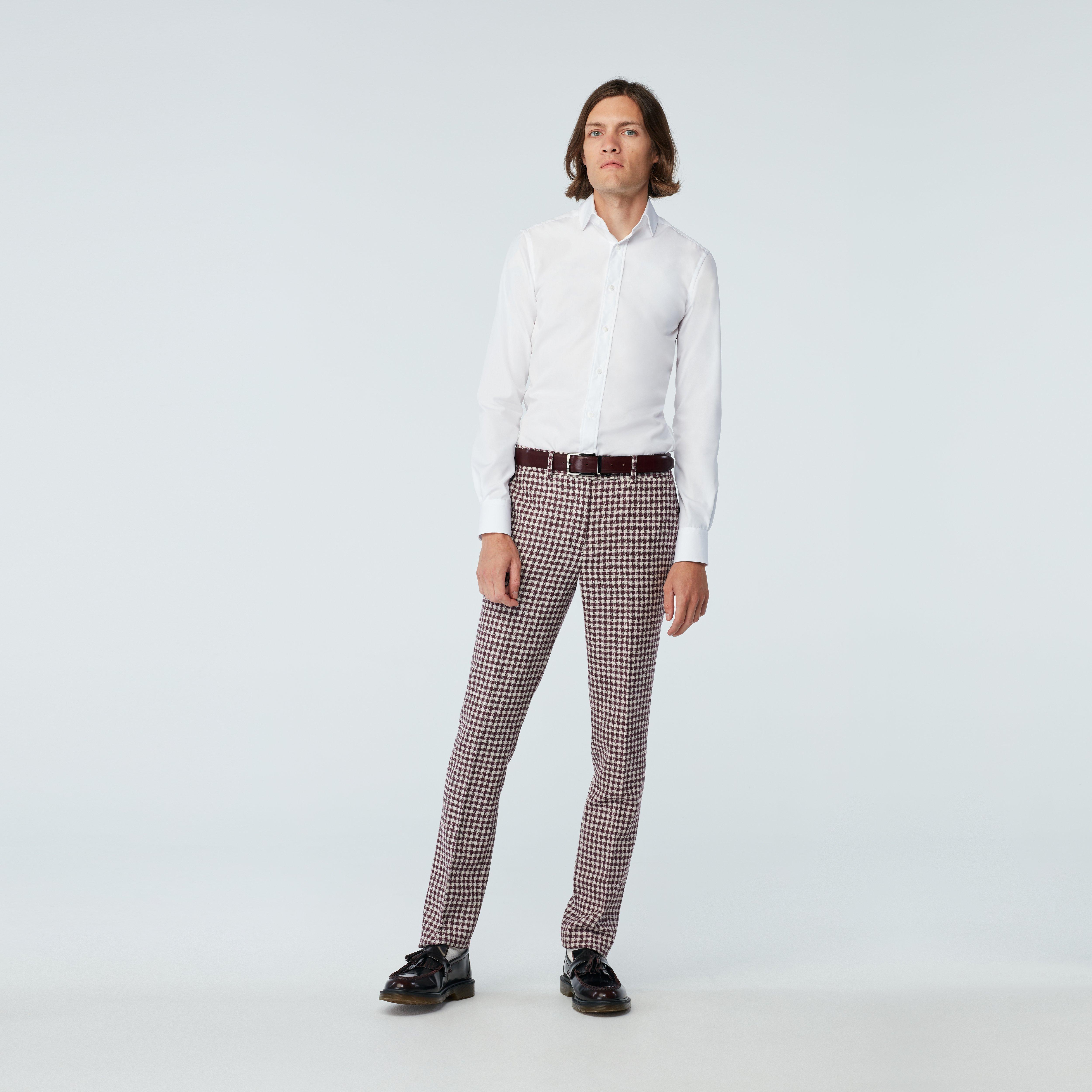Product thumbnail 3 Burgundy suit - Glaston Houndstooth Design from Fall / Winter Indochino Collection