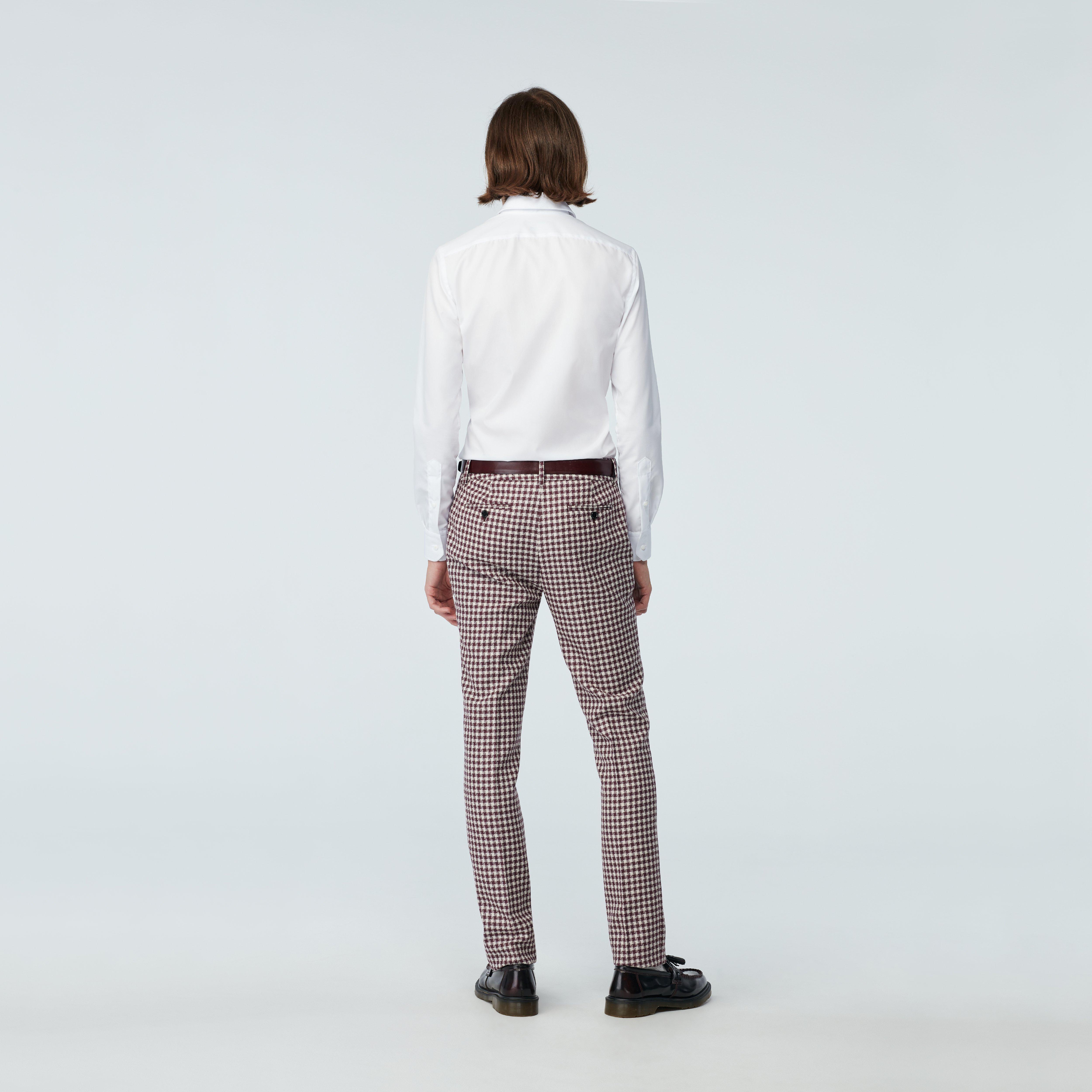 Product thumbnail 4 Burgundy suit - Glaston Houndstooth Design from Fall / Winter Indochino Collection