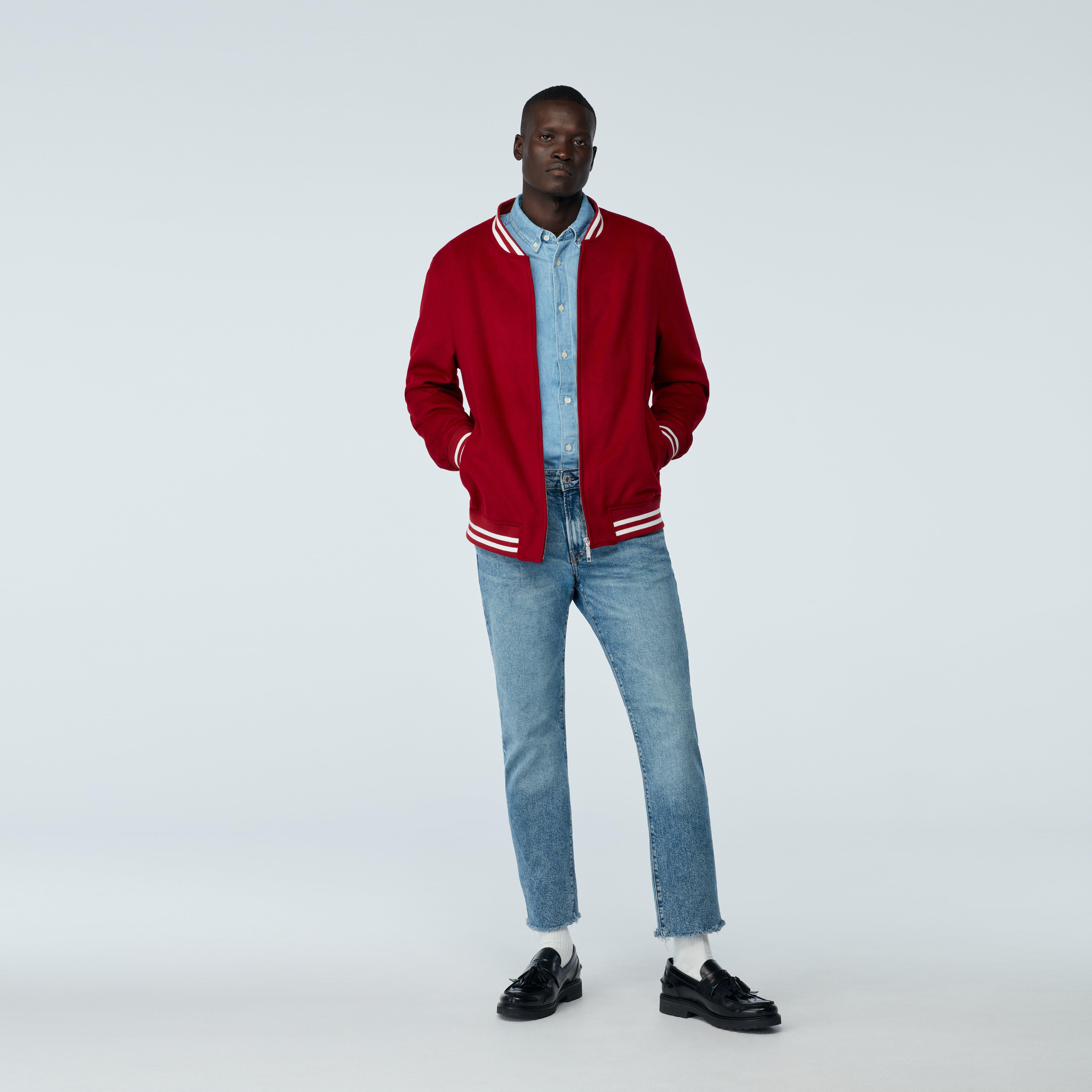 Zara red store mens jacket