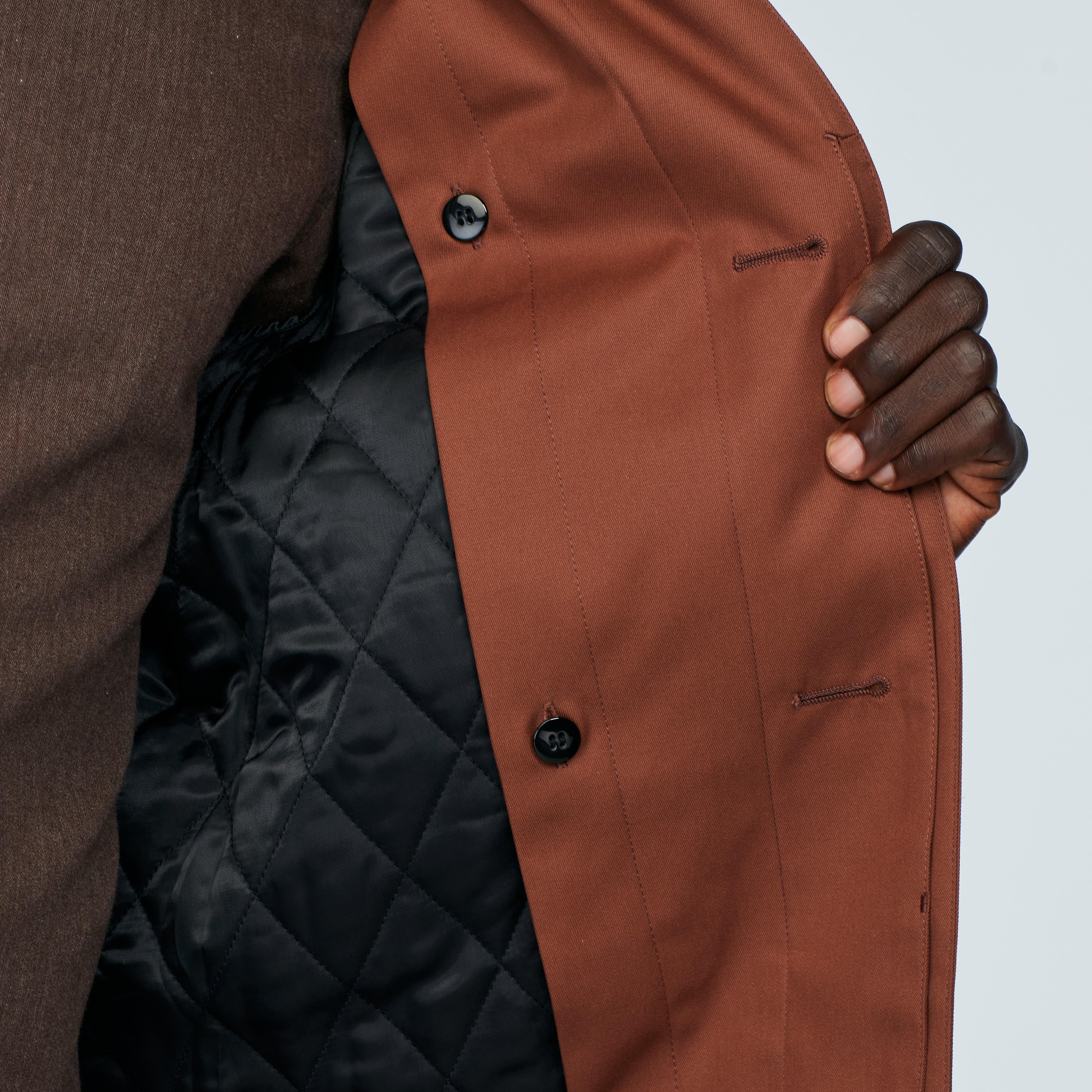 Product thumbnail 3 Brown trenchcoat - Solid Design from Indochino Collection