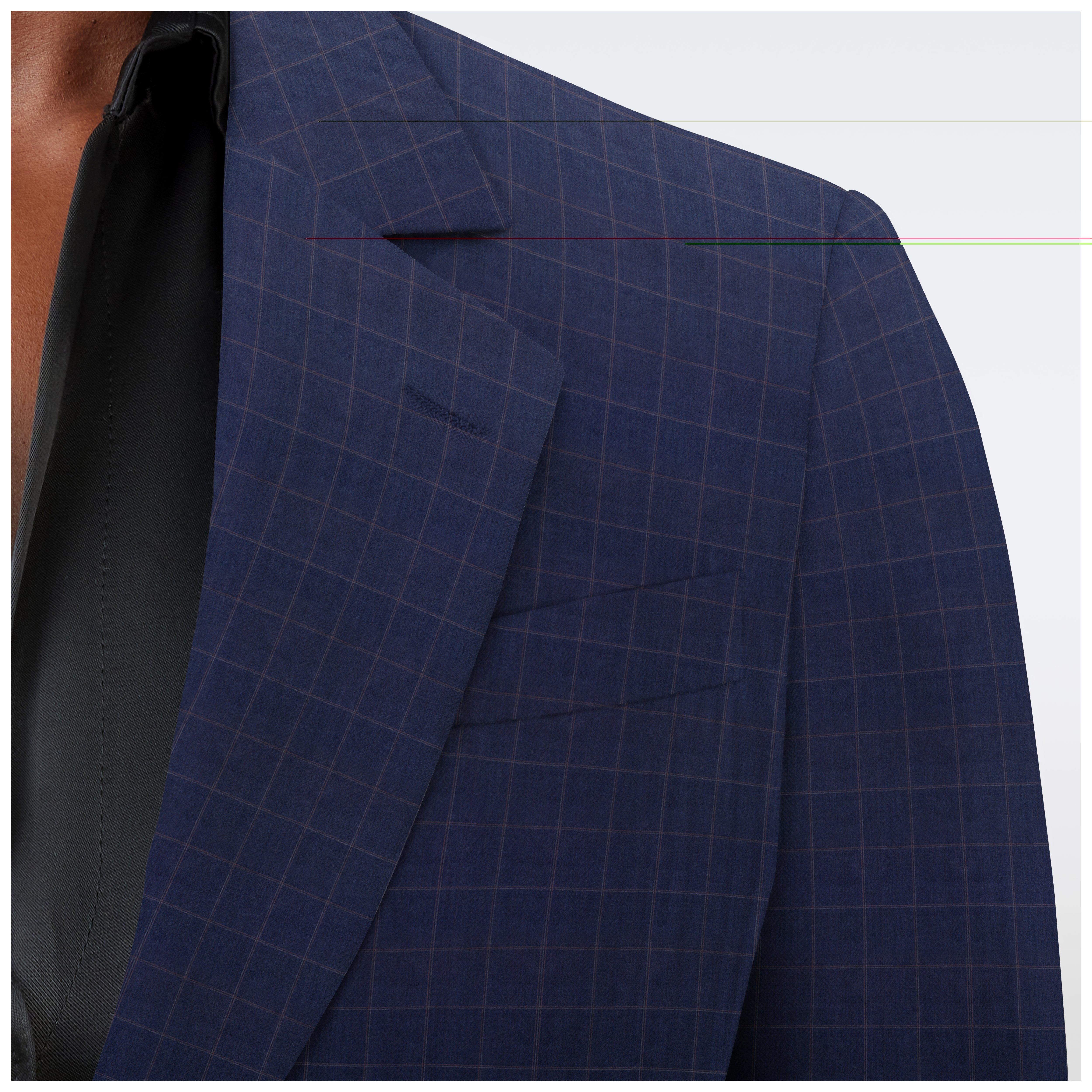 Product thumbnail 4 Blue blazer women - Grove Checked Design from Seasonal Indochino Collection