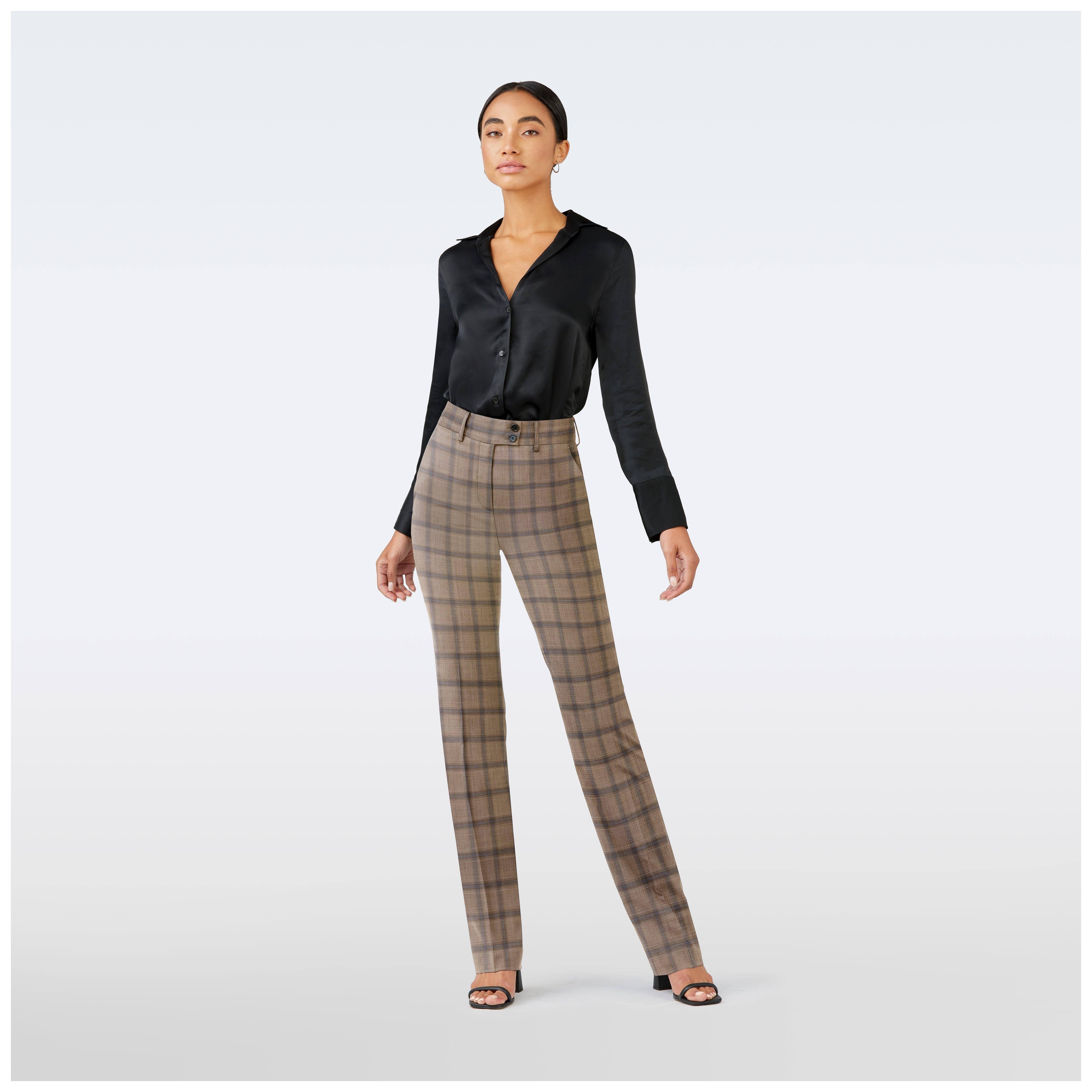 Plaid high quality pants