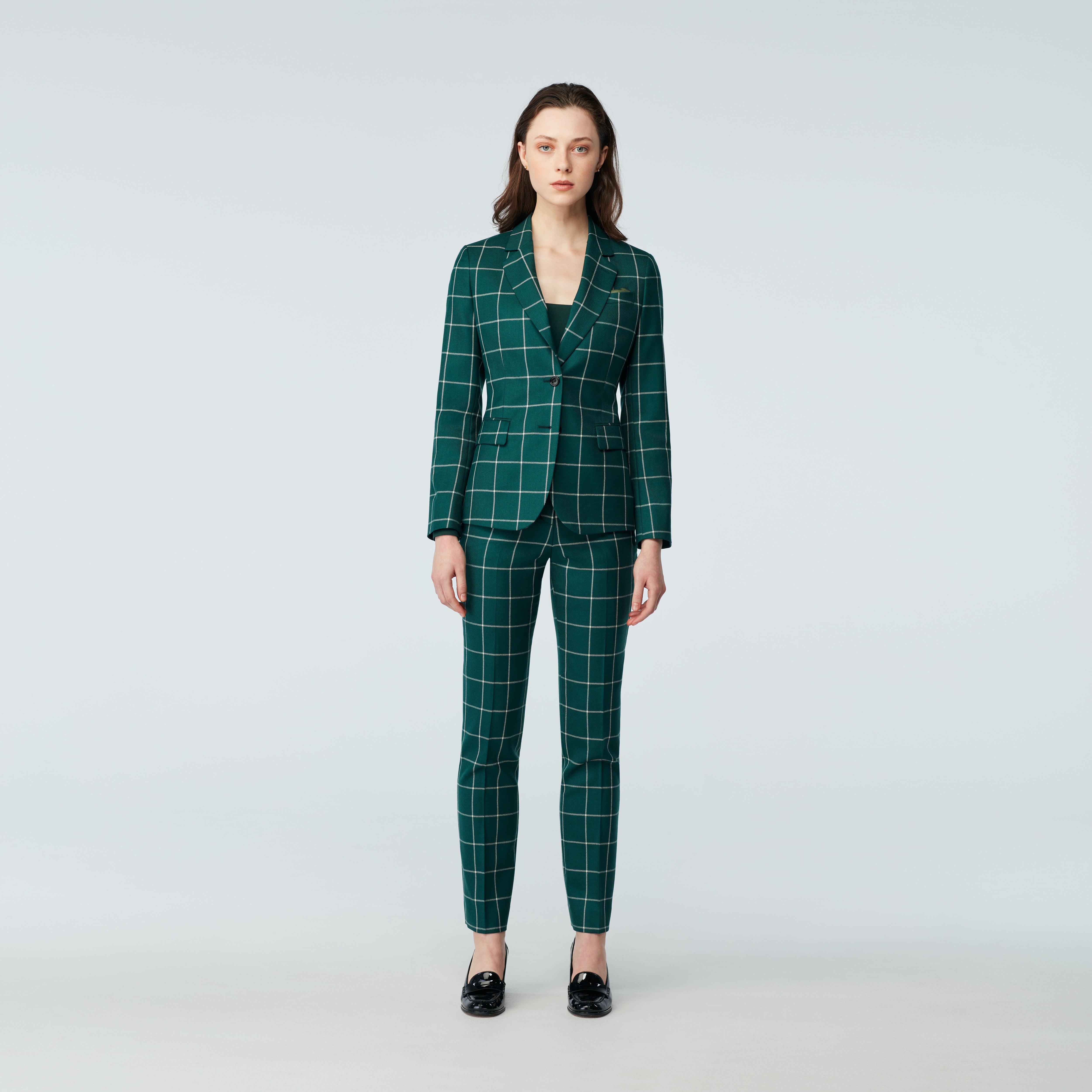 Durham Windowpane Hunter Green Blazer