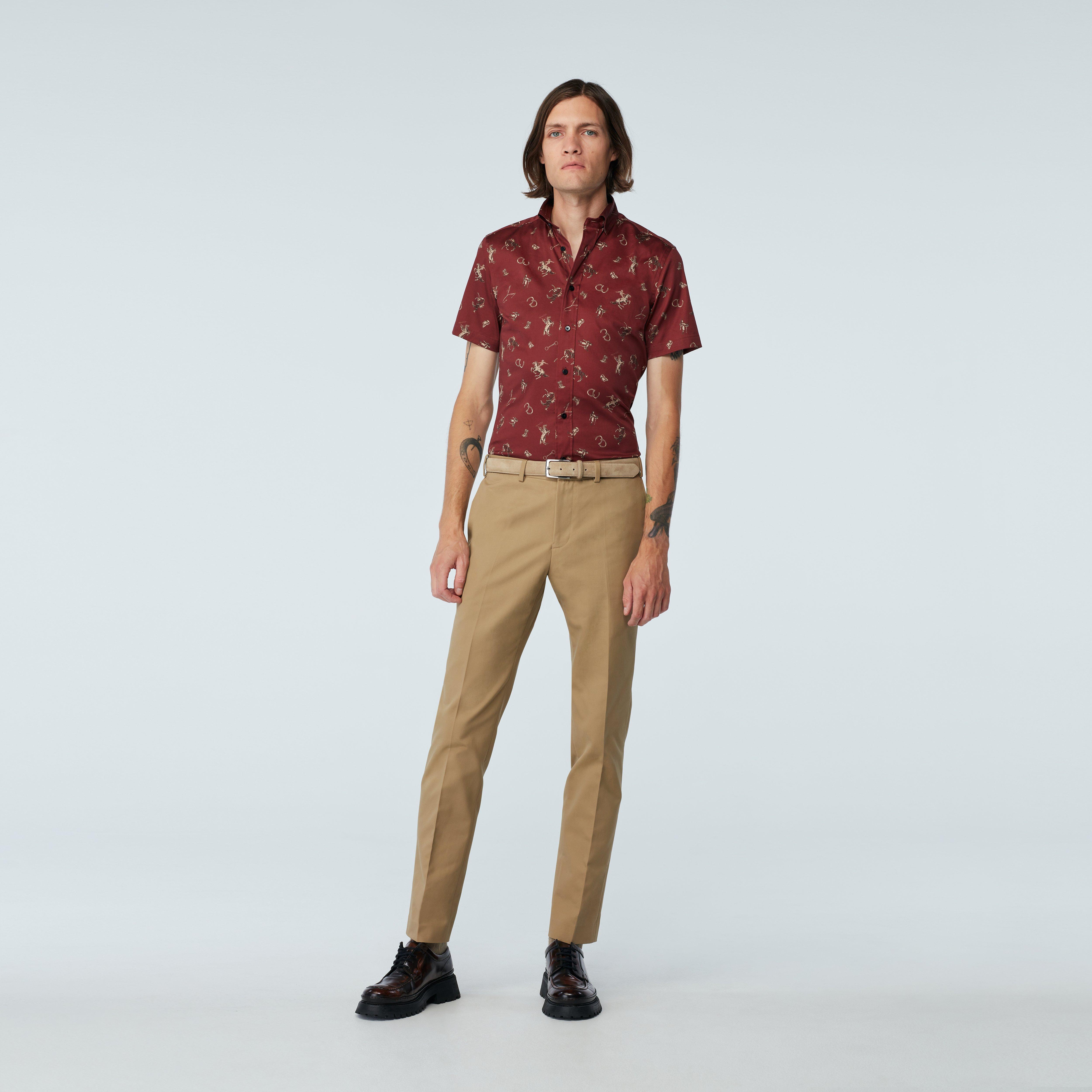Burgundy shirt - Pattern Design from Seasonal Indochino Collection