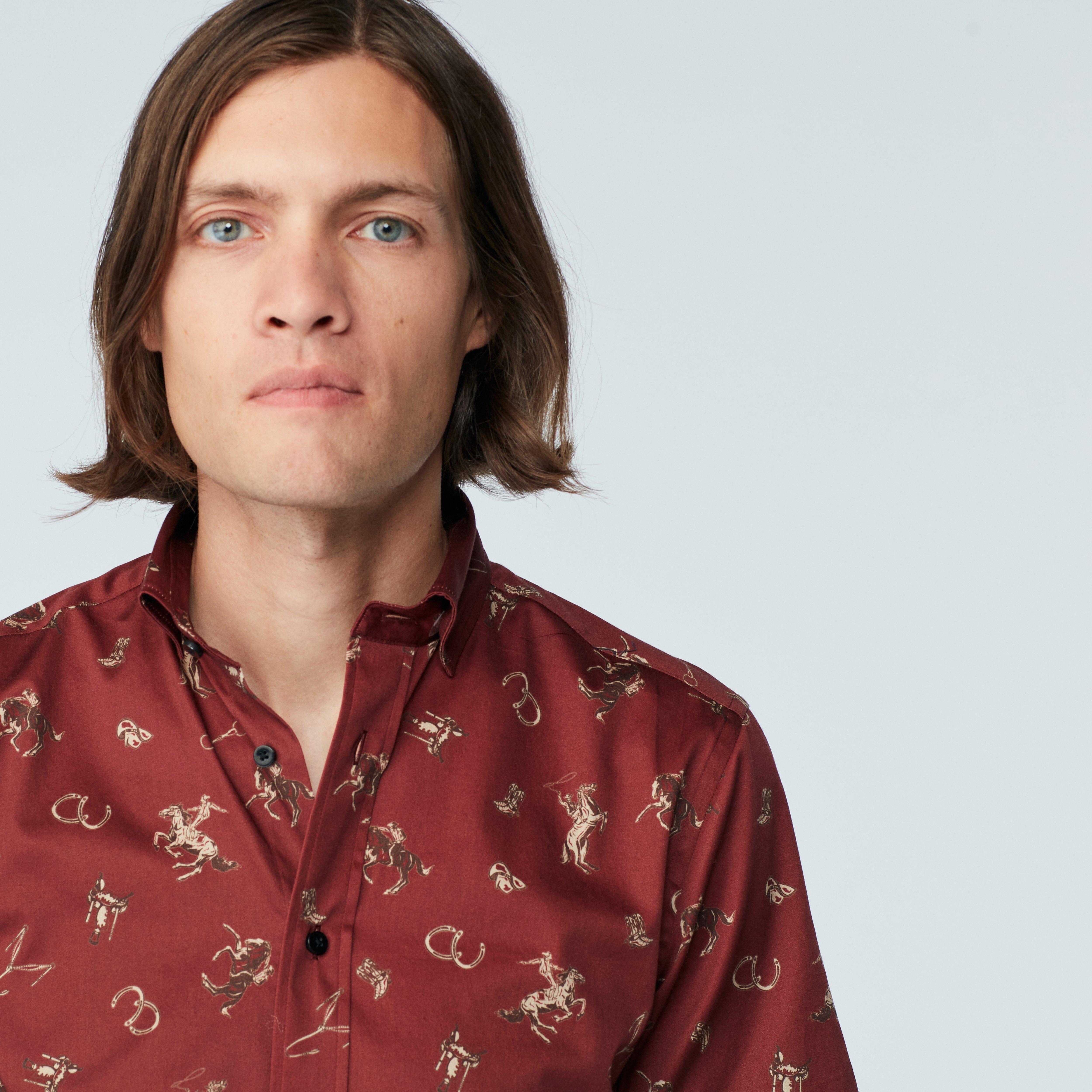 Product thumbnail 3 Burgundy shirt - Pattern Design from Seasonal Indochino Collection