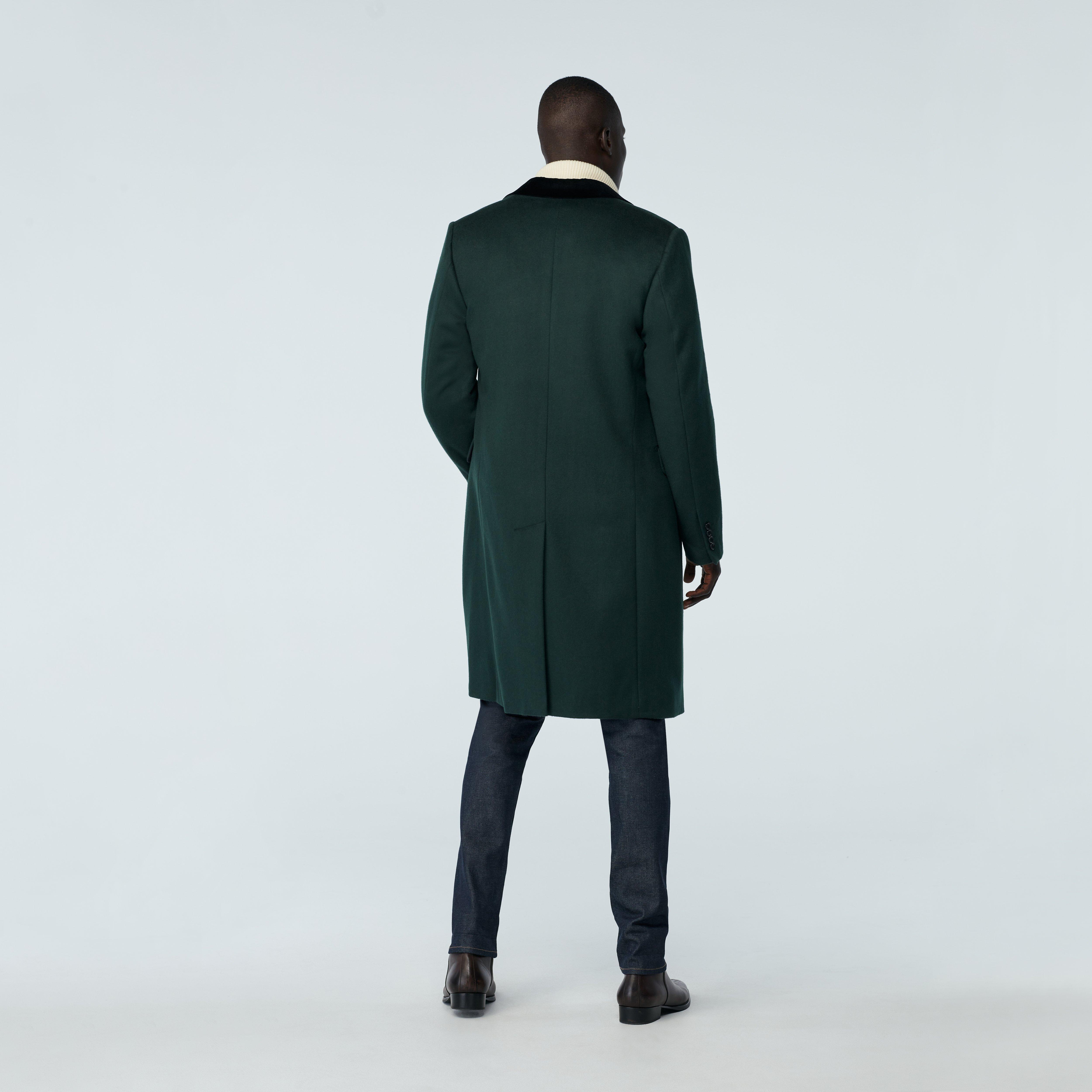 Men's Custom Overcoats - Heartford Dark Olive Chesterfield