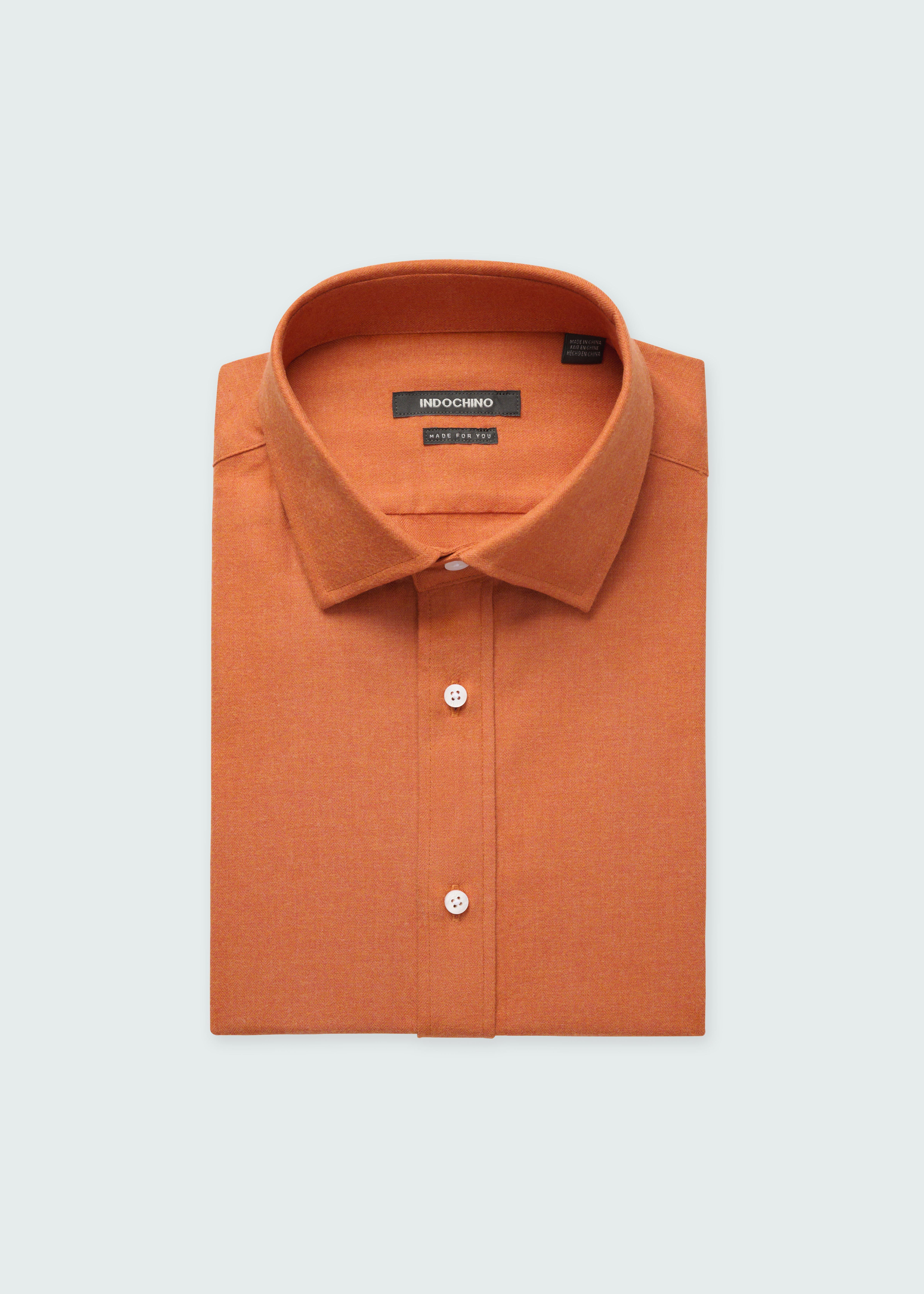 rust dress shirt DEAL: Satin Rust Button Down Top Rust / S