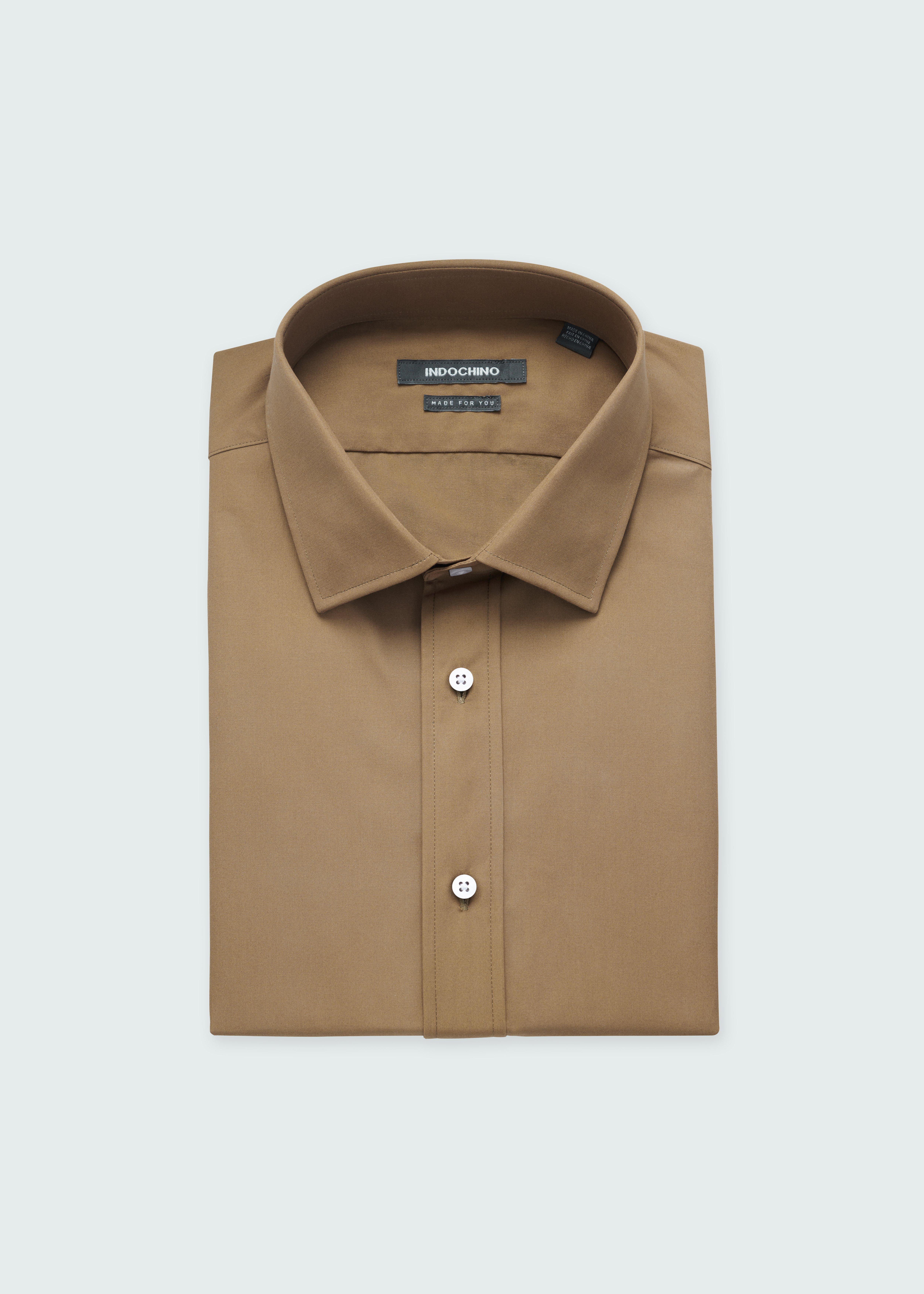 Brown shirt - Solid Design from Luxury Indochino Collection