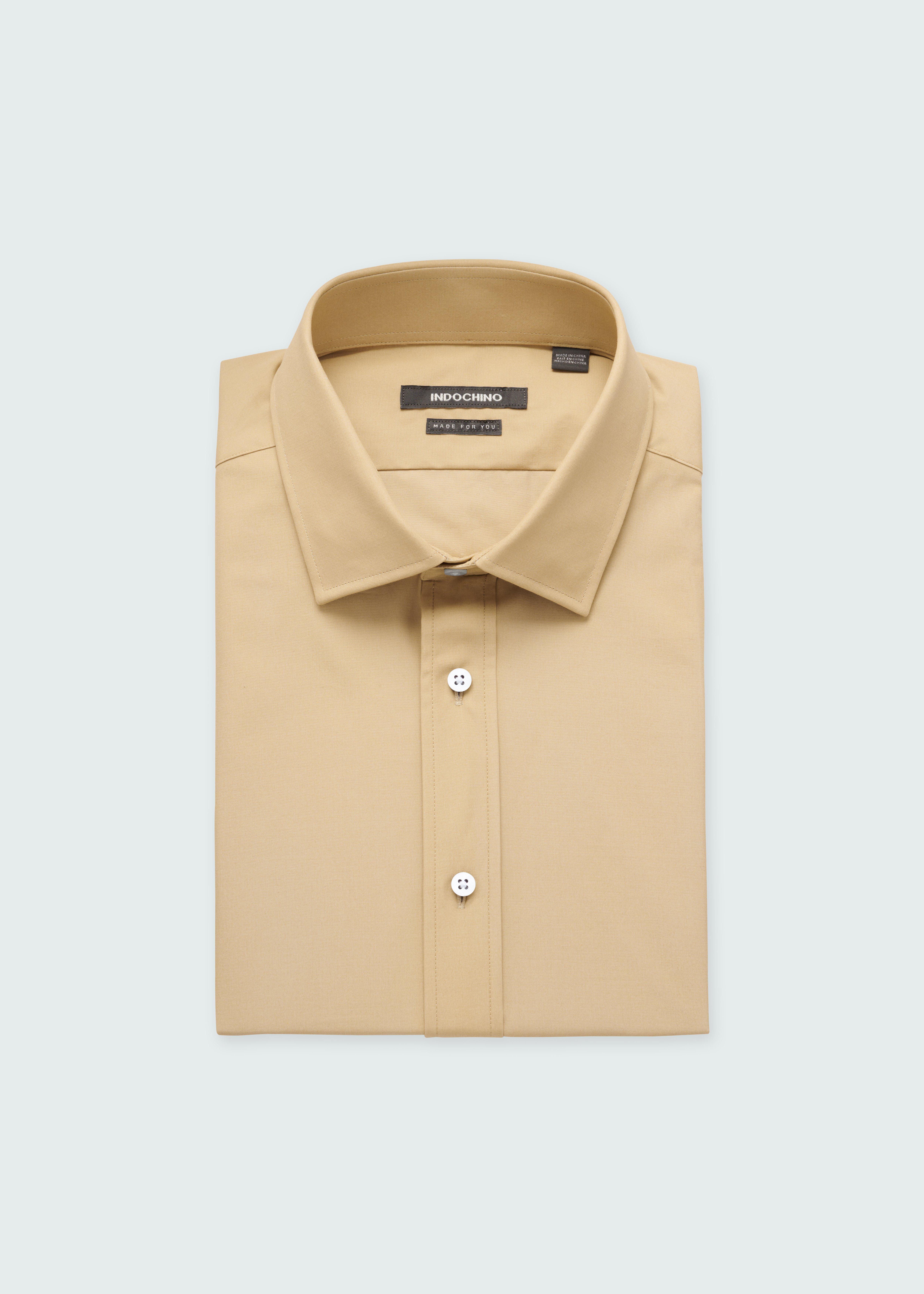 Men's Dress Shirts - Hawthorn Soft Khaki Shirt | INDOCHINO