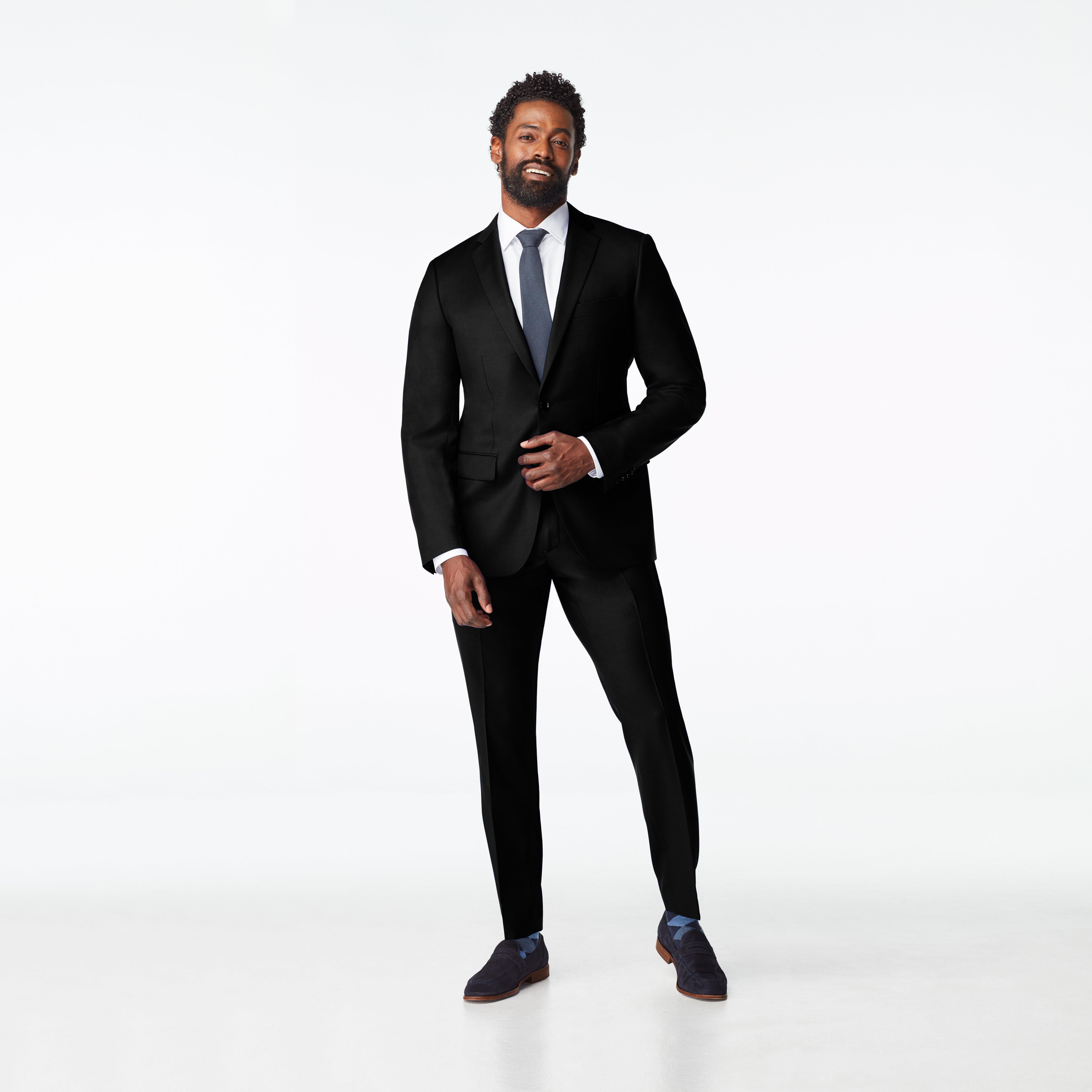 Black blazer - hexham Solid Design from Fall / Winter Indochino Collection