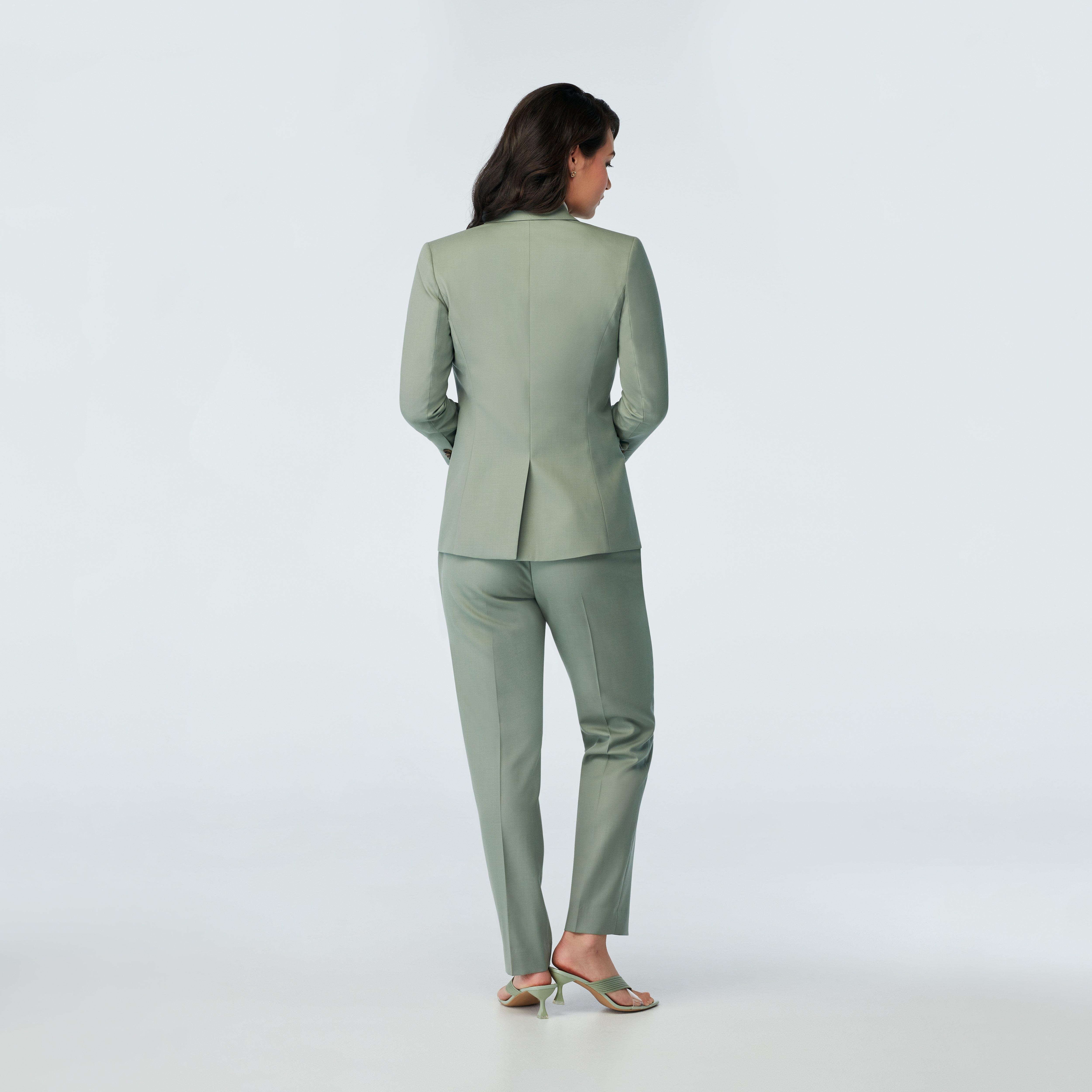 Product thumbnail 2 Green suit women - Harrogate Solid Design from Luxury Indochino Collection