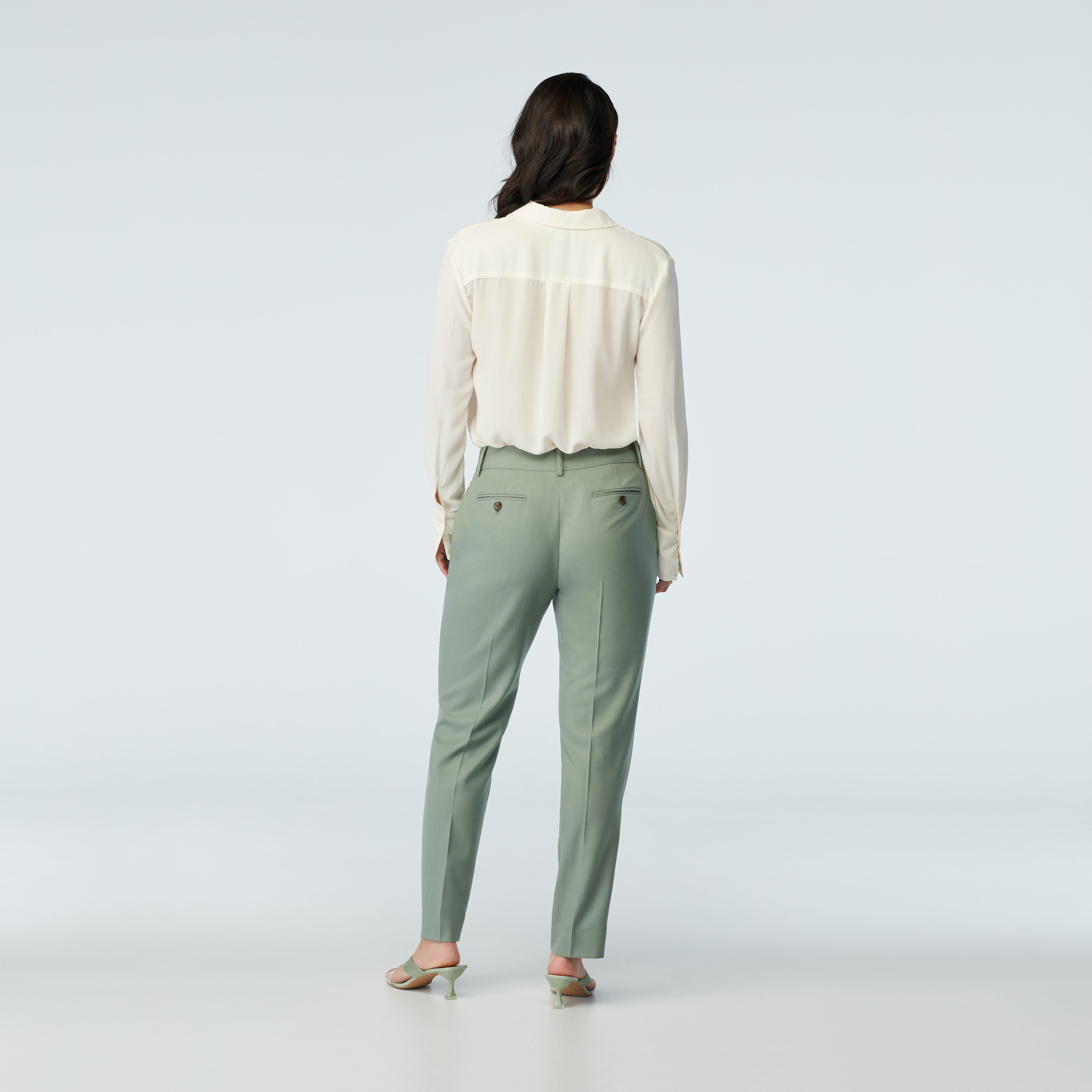 Product thumbnail 2 Green pants women - Harrogate Solid Design from Luxury Indochino Collection