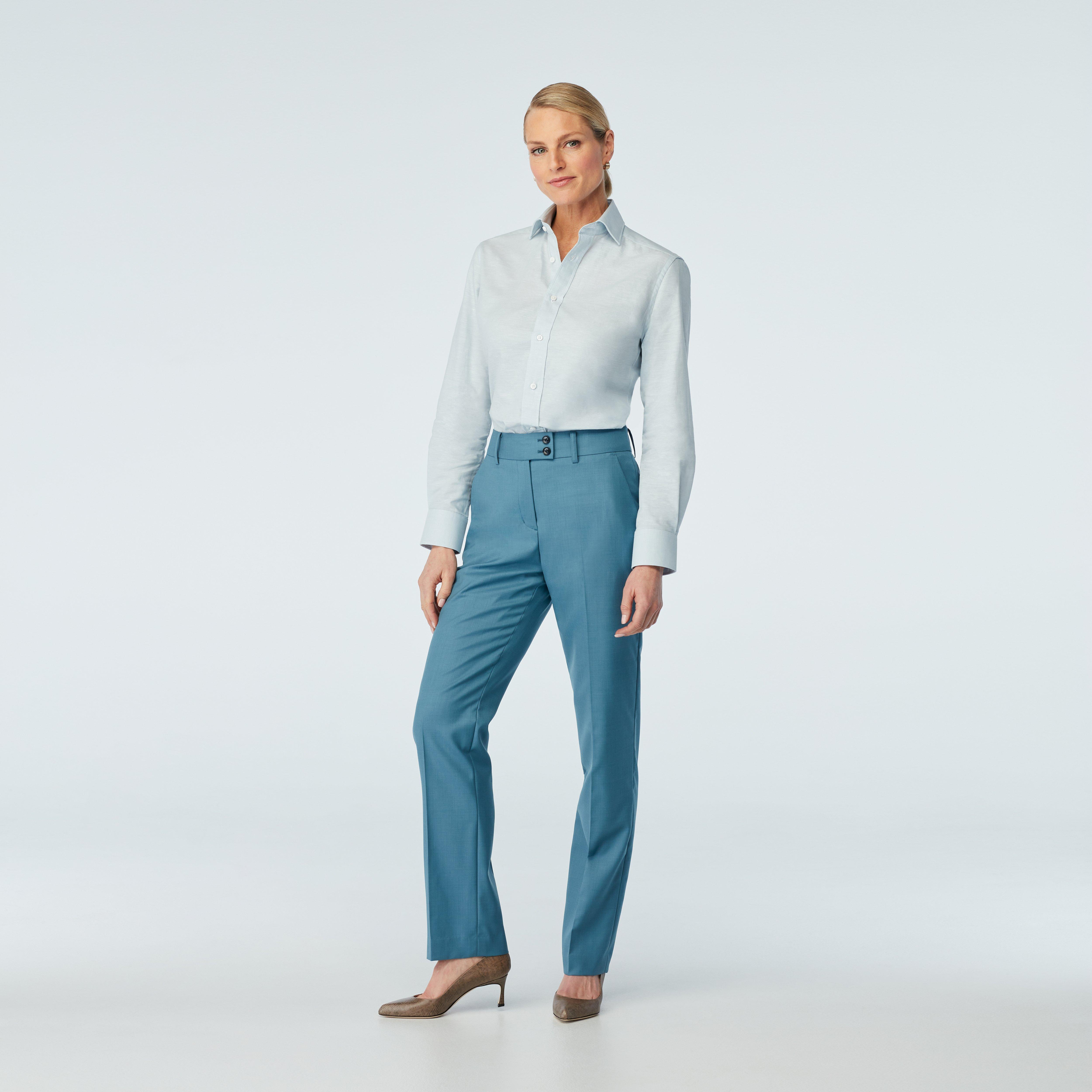 Blue pants women - Harrogate Solid Design from Luxury Indochino Collection