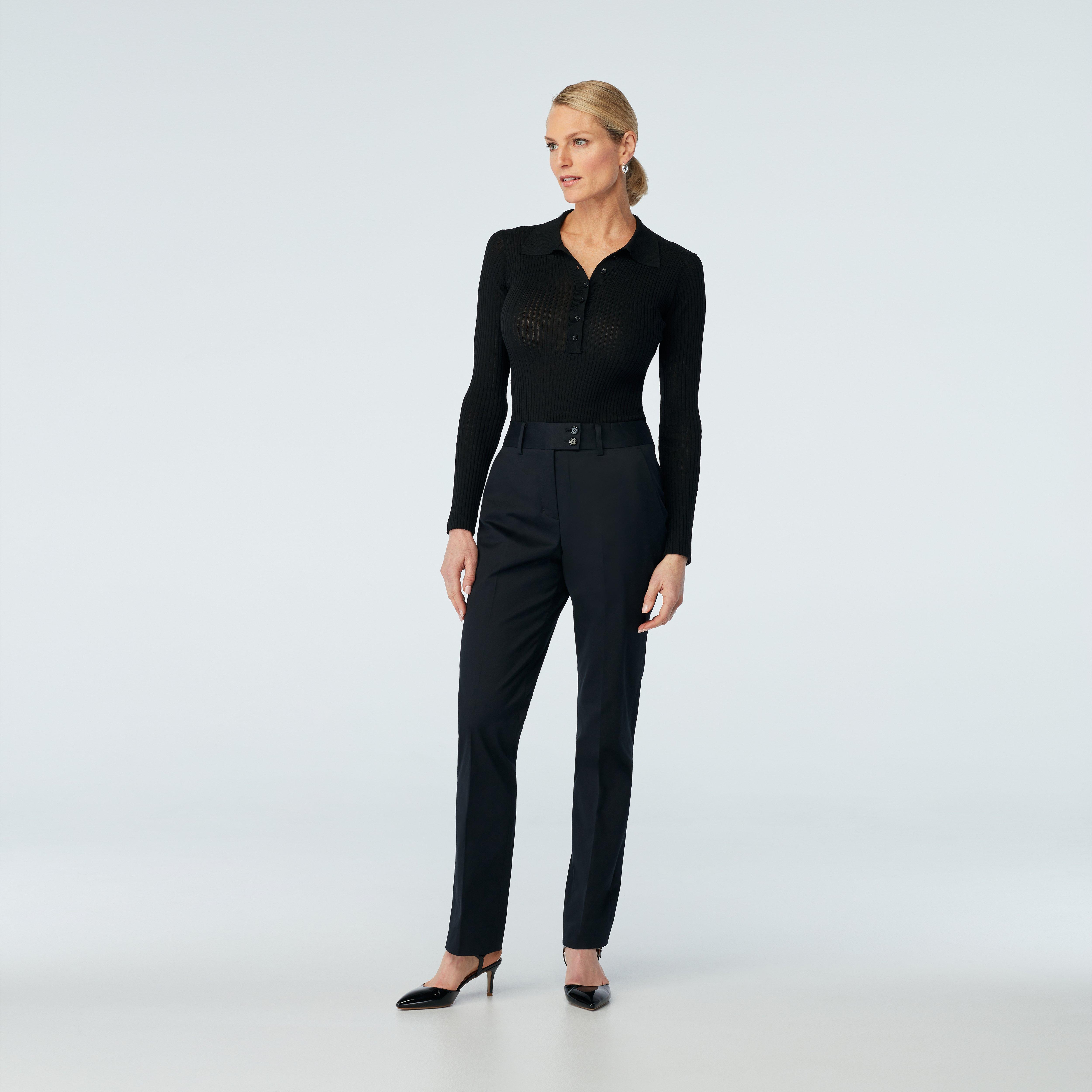Black pants women - Hartley Solid Design from Premium Spring / Summer Indochino Collection