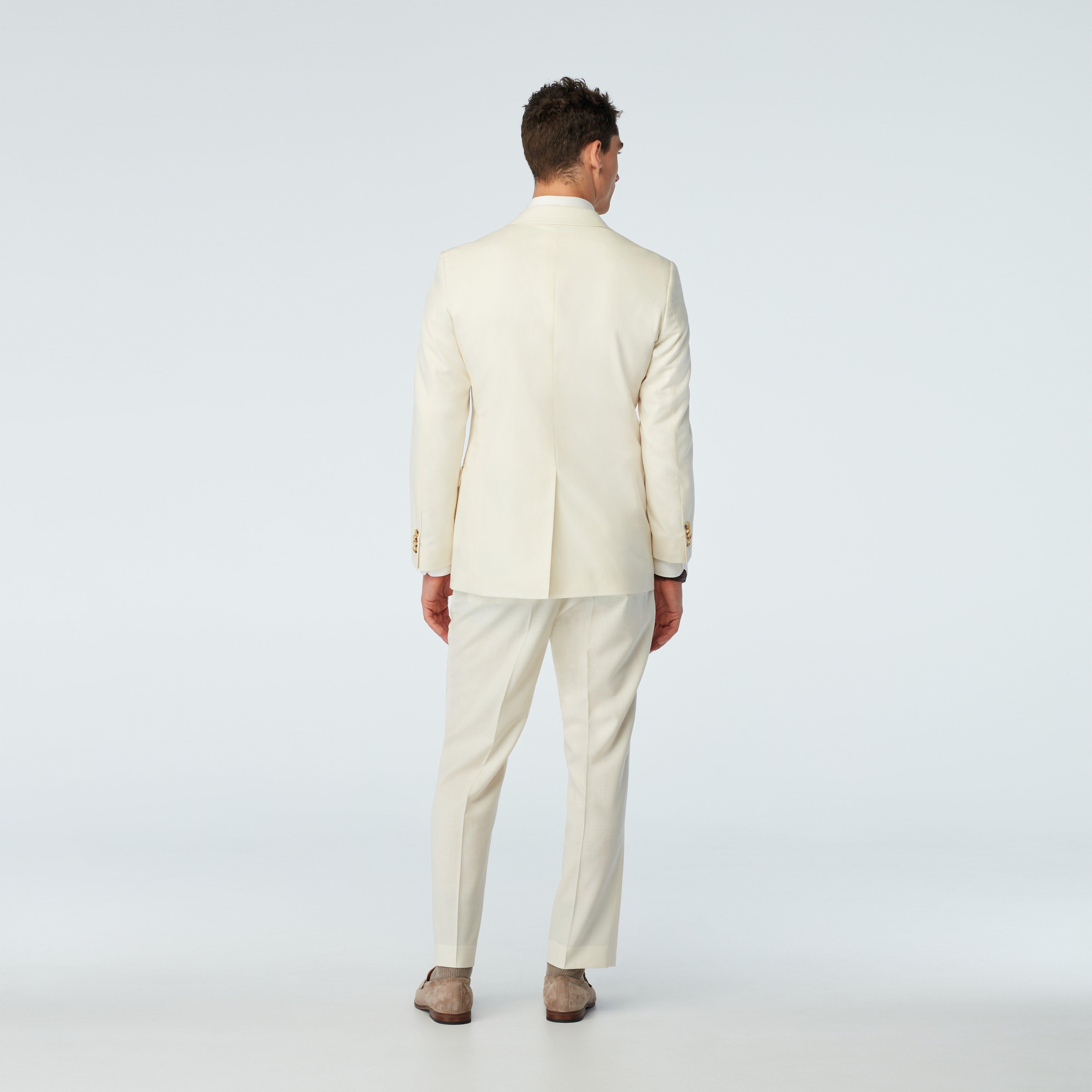 Indochino Men's Custom Stockport Wool Linen Cream Suit