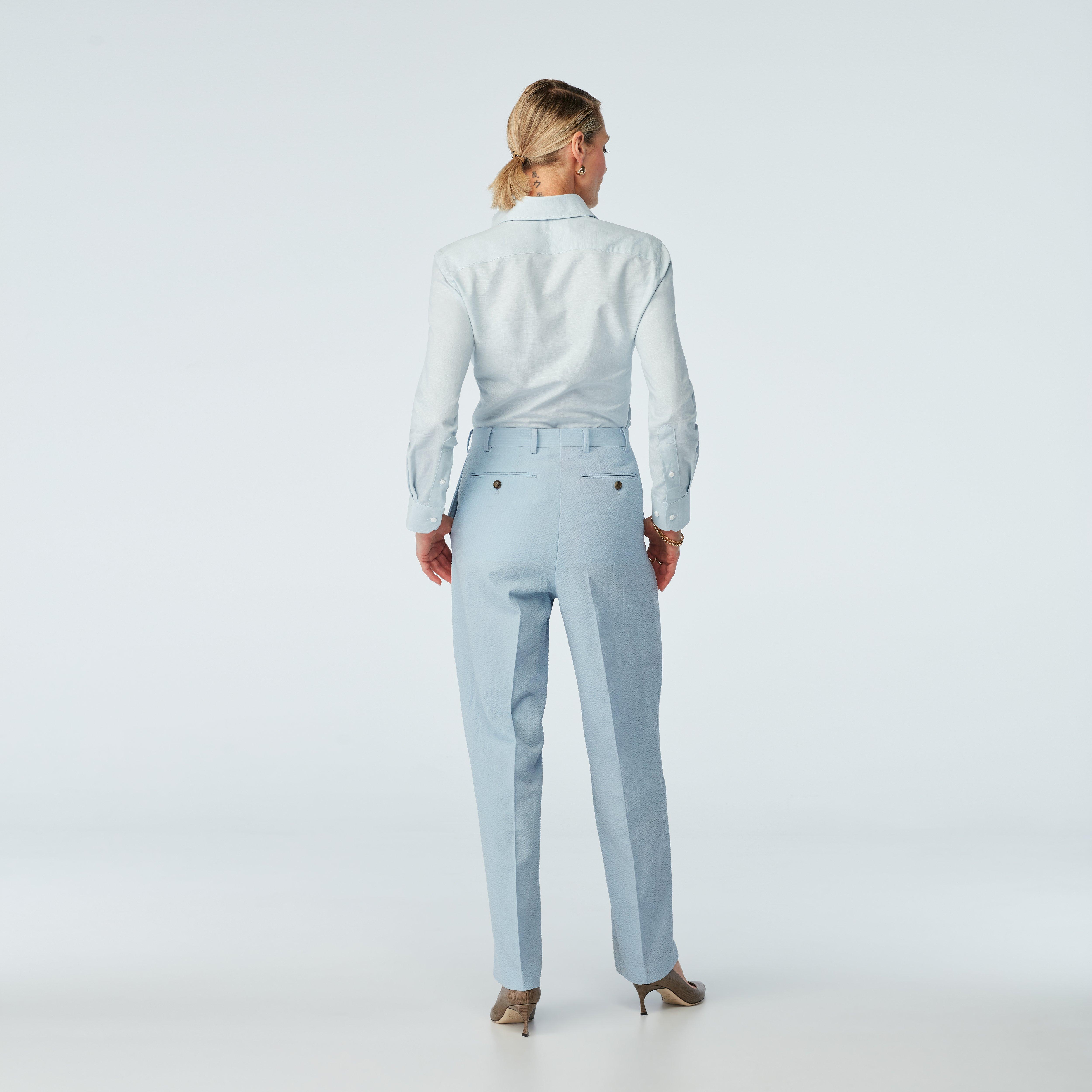 Product thumbnail 2 Blue pants women - Mondovi Solid Design from Italian Seasonal Indochino Collection