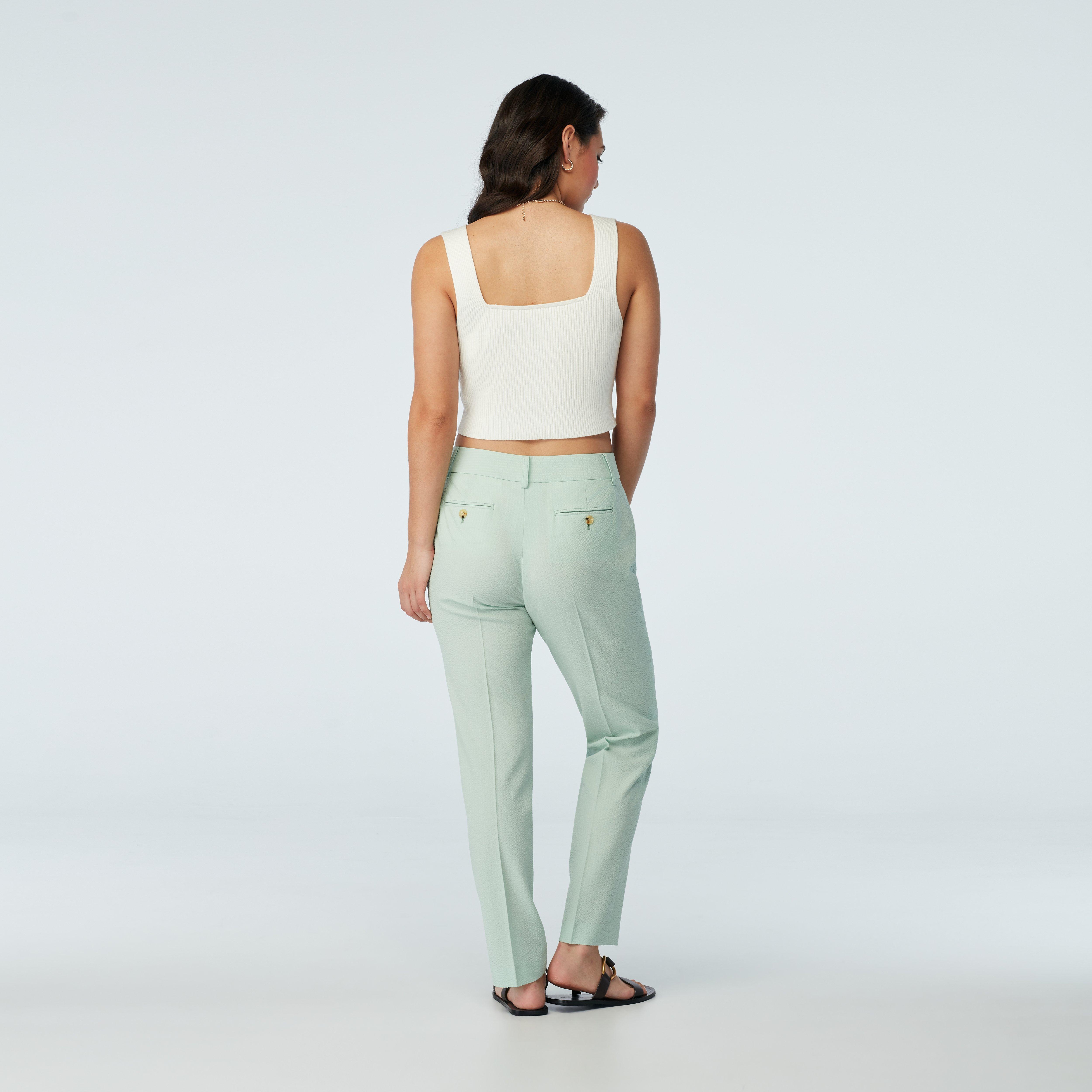 Product thumbnail 2 Green pants women - Mondovi Solid Design from Italian Seasonal Indochino Collection