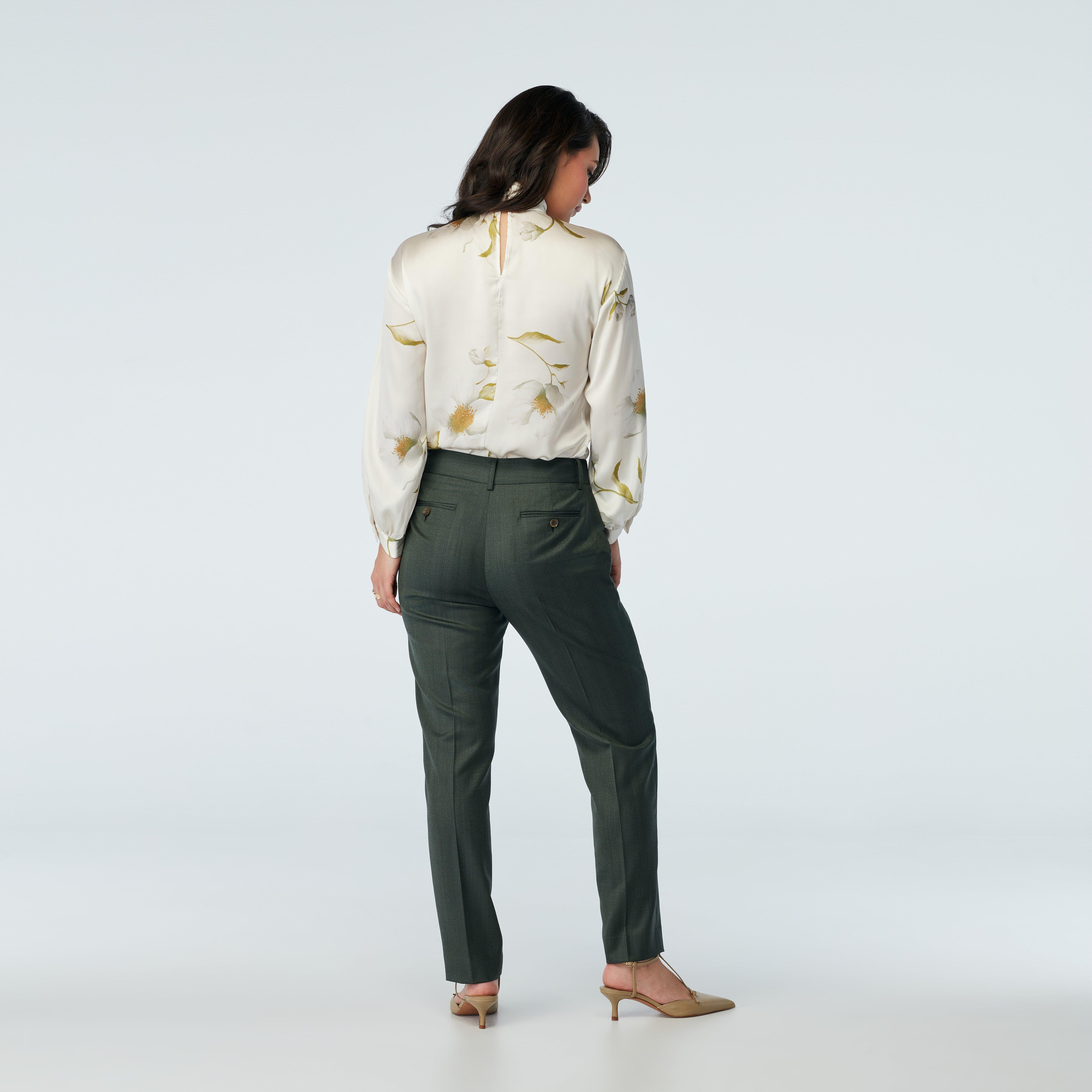 Product thumbnail 2 Green pants women - Modica Solid Design from Italian Seasonal Indochino Collection
