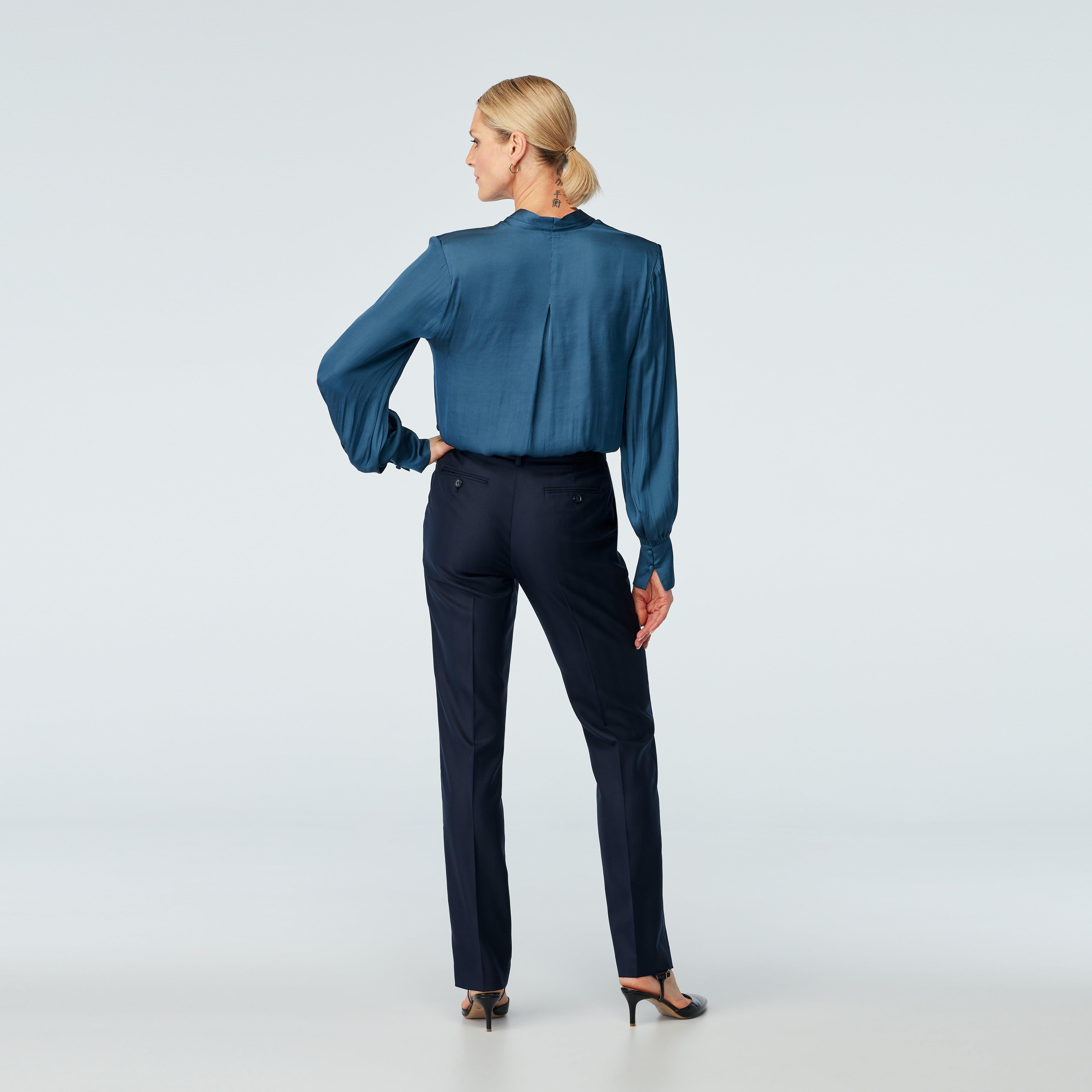 Product thumbnail 2 Navy pants women - Modica Solid Design from Italian Seasonal Indochino Collection