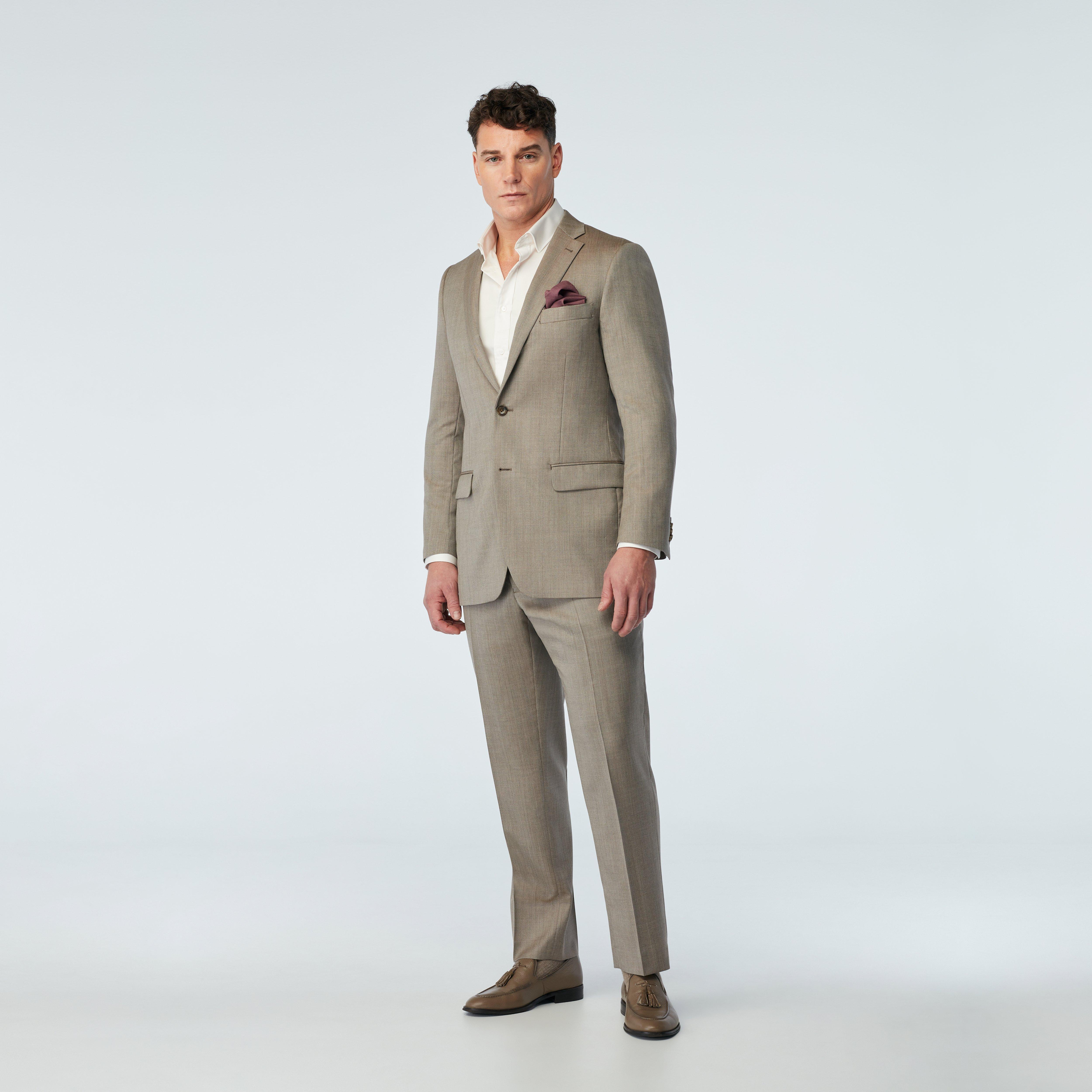 Brown suit - Modica Solid Design from Italian Spring / Summer Indochino Collection